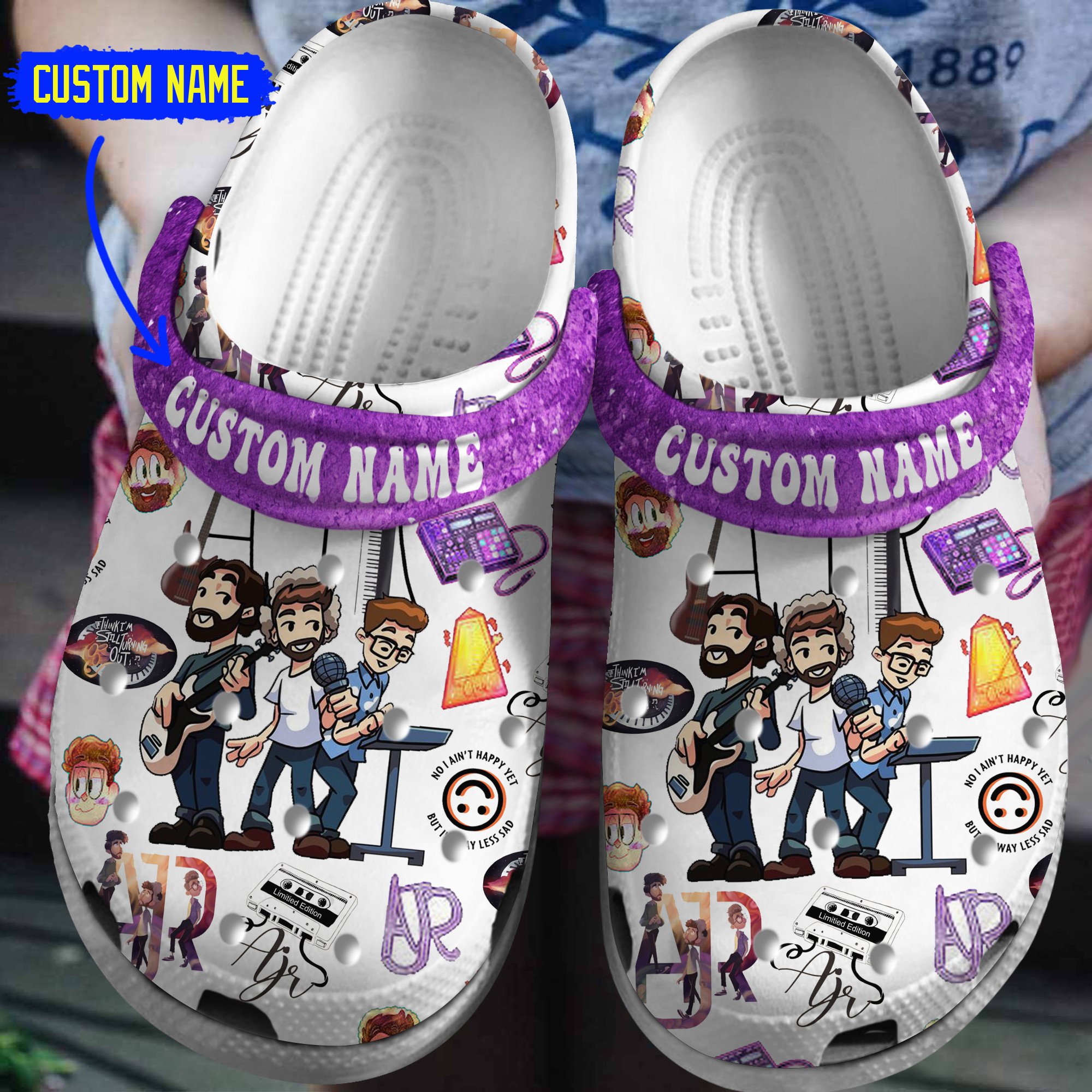 Motley Crue Music Crocs Crocband Clogs Shoes - GNL1464050