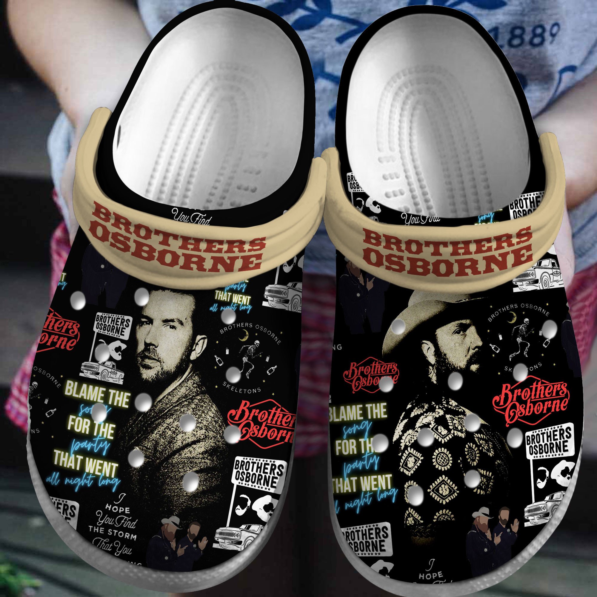 The Rolling Stones Music Crocs Crocband Clogs Shoes - GNL1464068