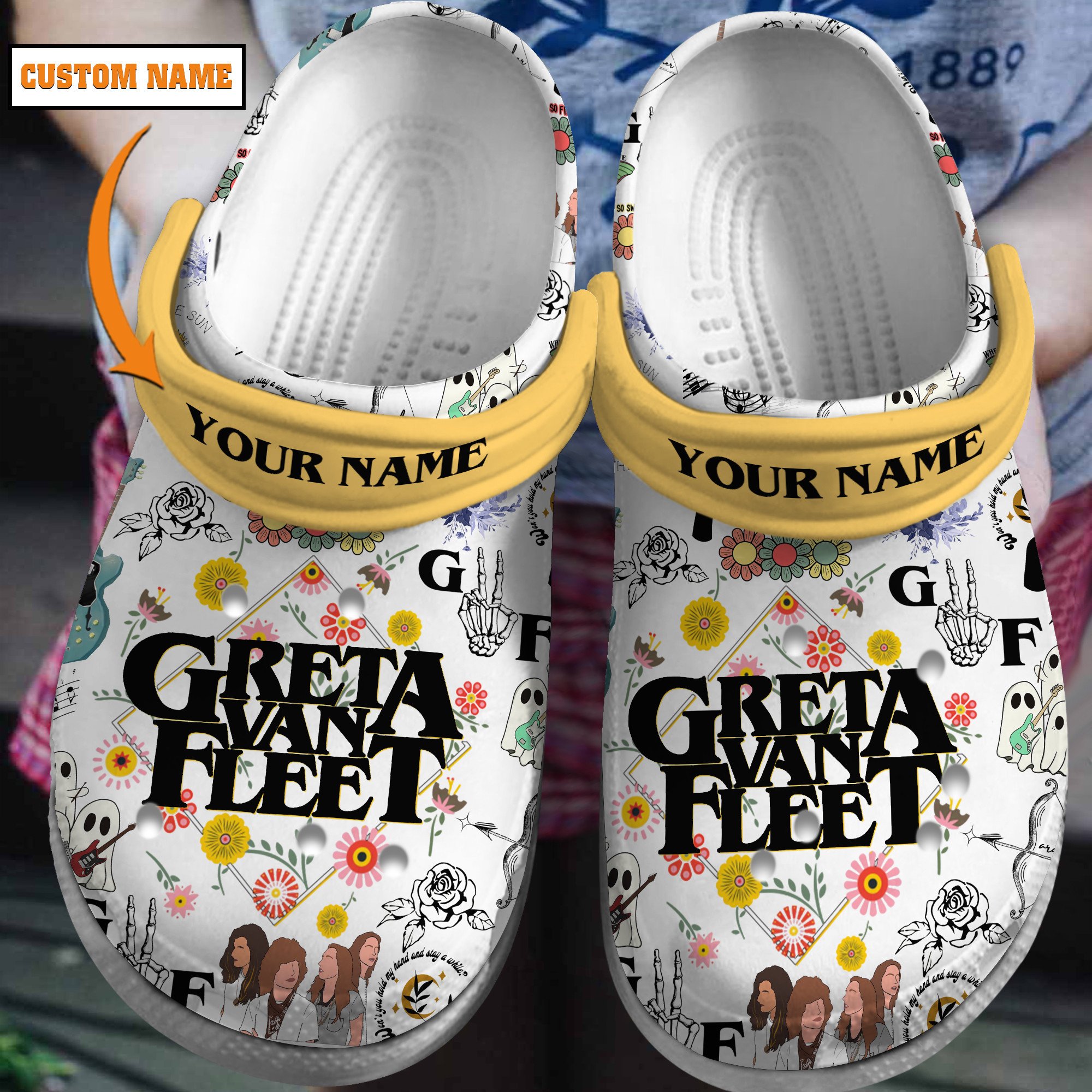 Grateful Dead Music Crocs Crocband Clogs Shoes - GNL1464194