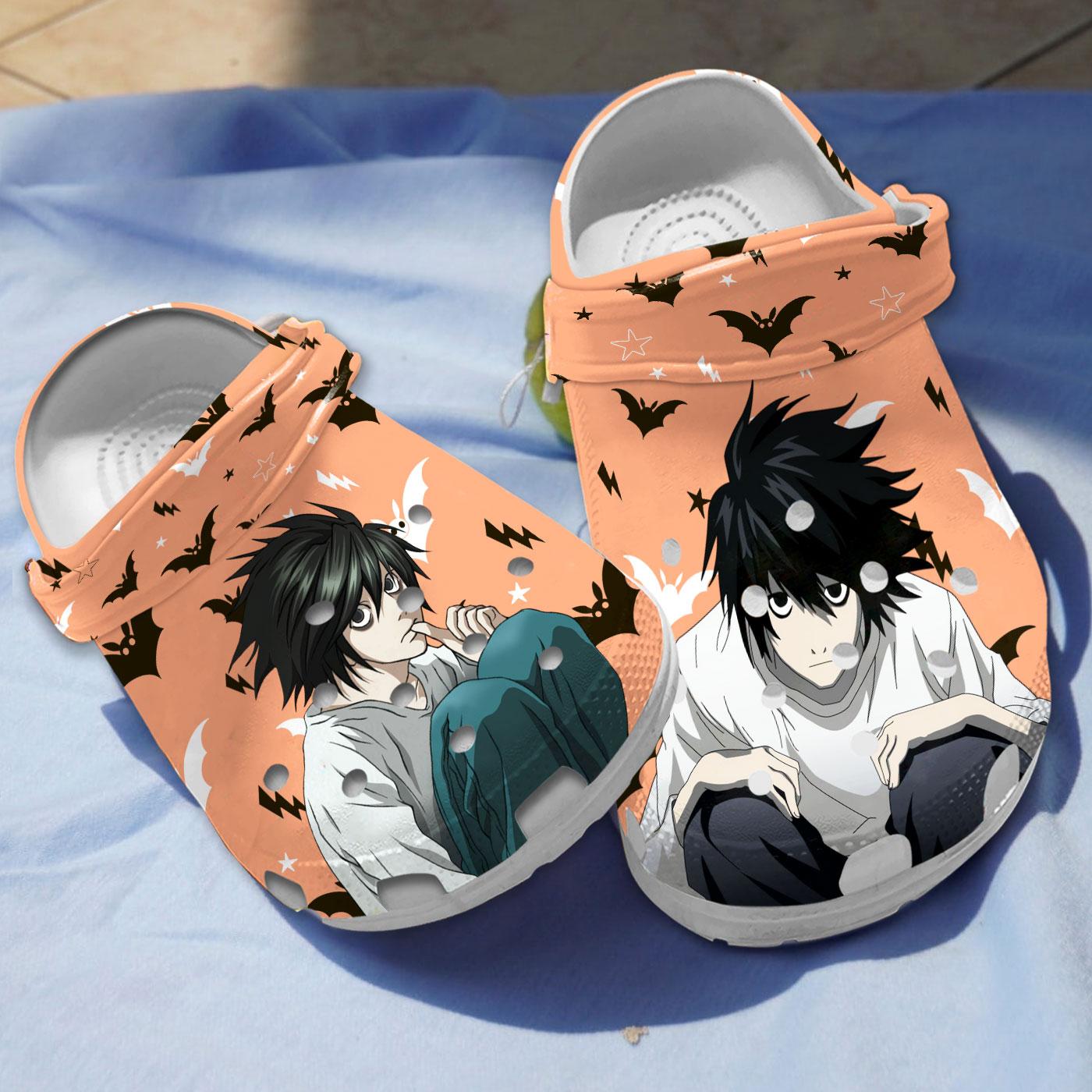 L Lawliet Death Note Anime Crocs For Men Women And Kids