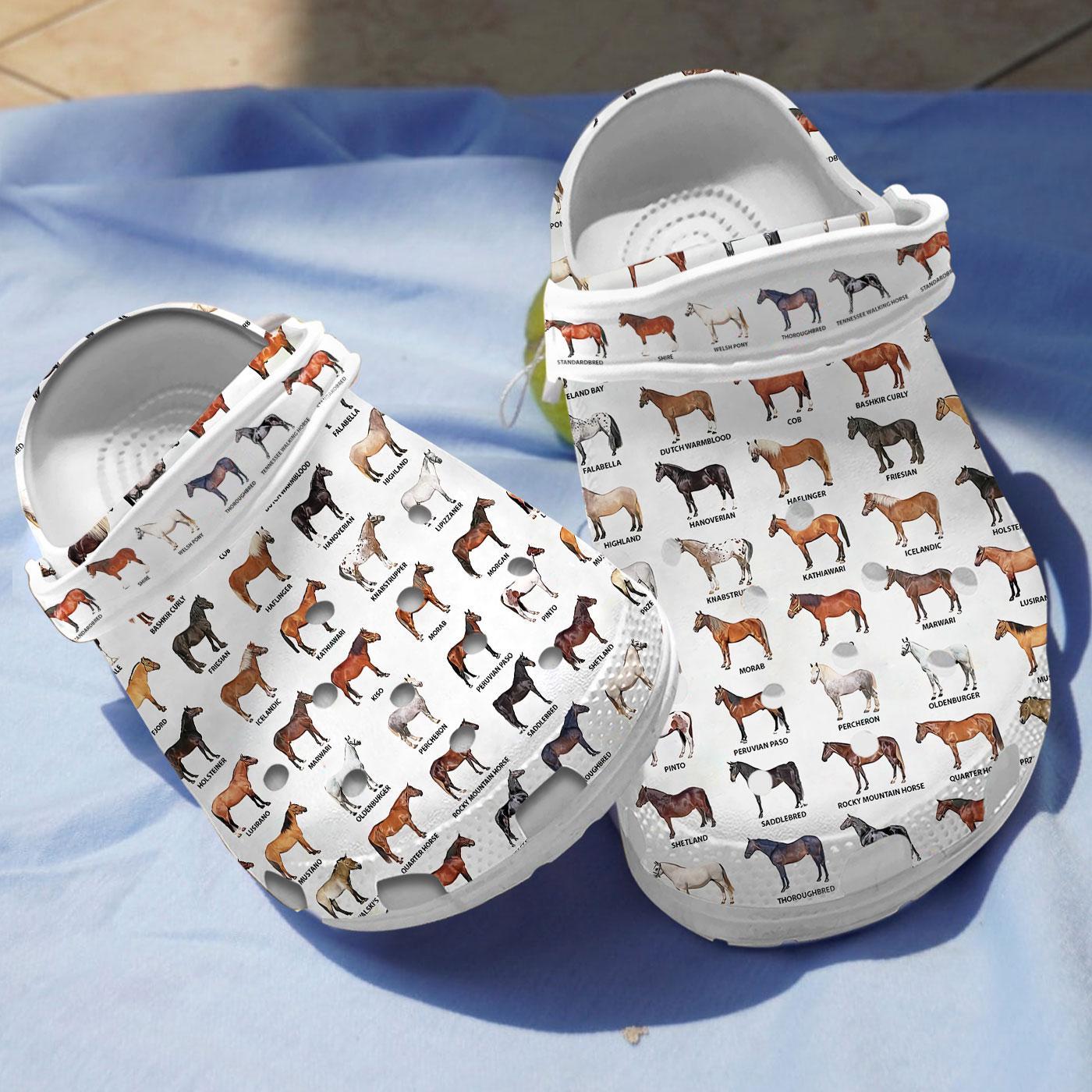 Horse Breed Crocs For Men Women And Kidss