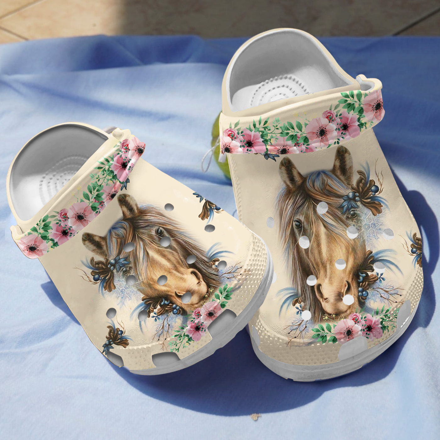 Flower Horse Crocs For Men Women And Kids - GNL146894