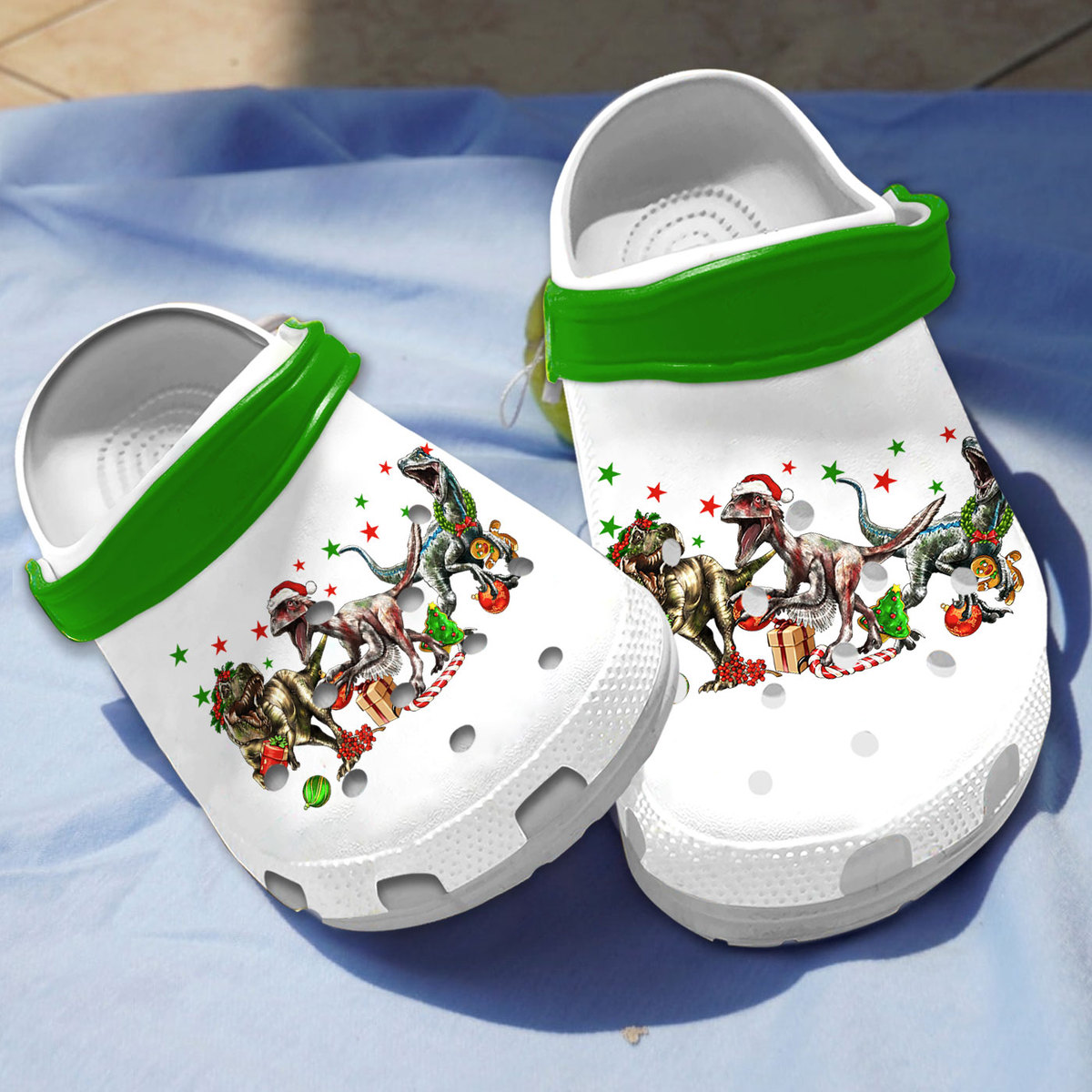 Dinosaur Christmas Crocs For Men Women And Kids
