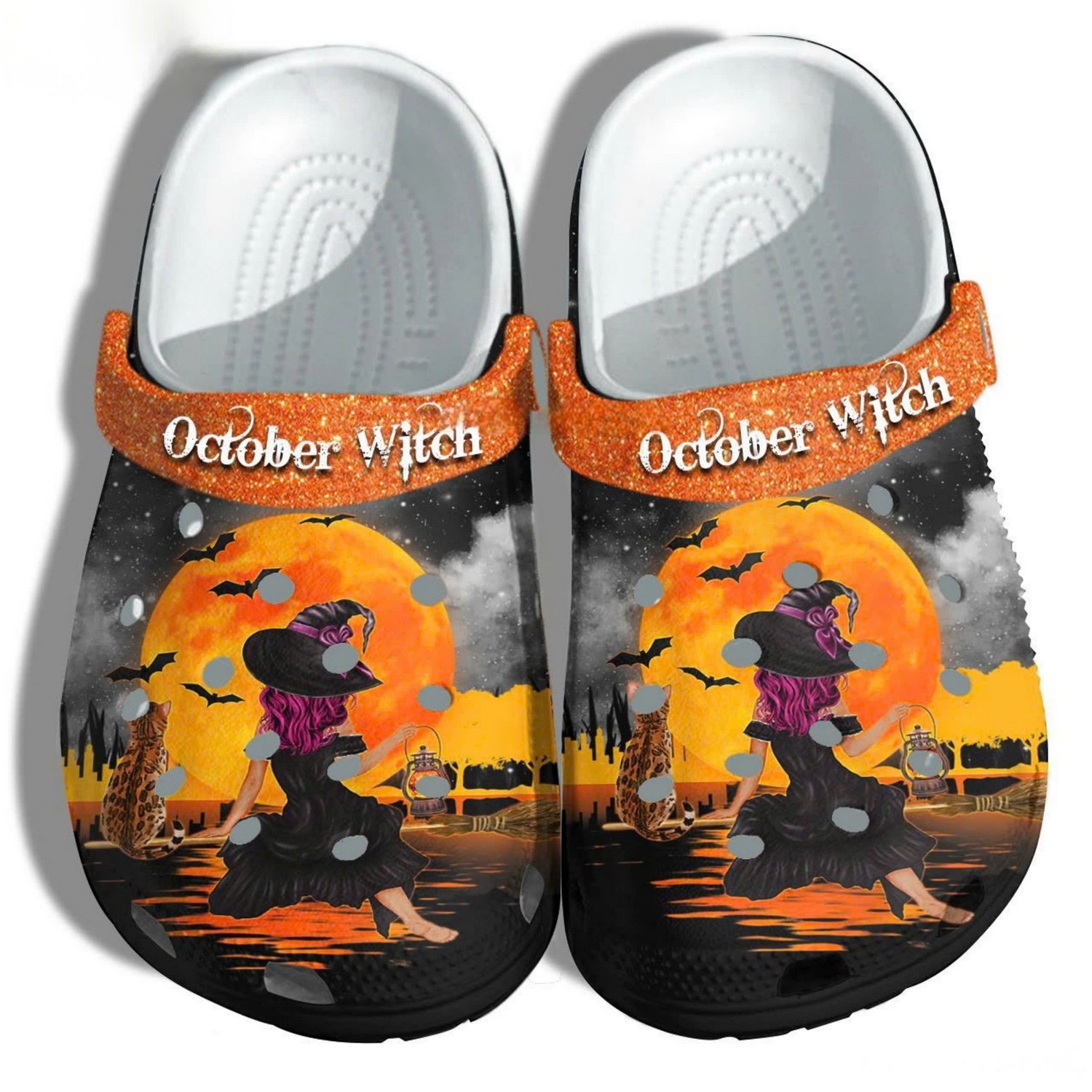 Halloween Vibes October Witch Night Moon Crocs For Men Women And Kids
