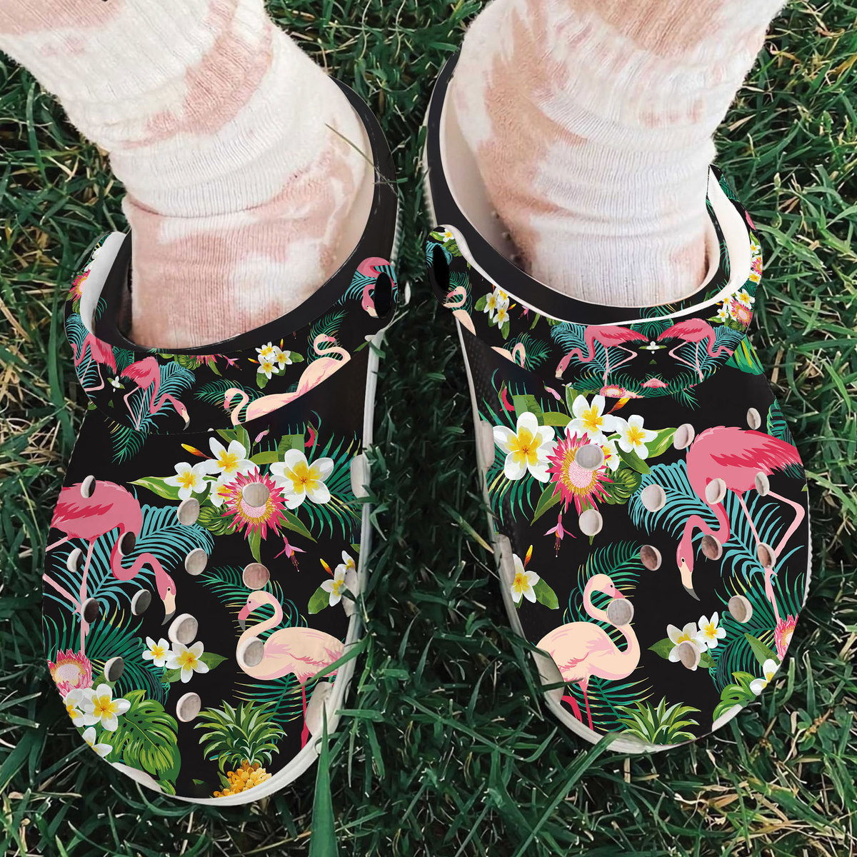 Flamingo Floral Crocs For Men Women And Kids - GNL1461193