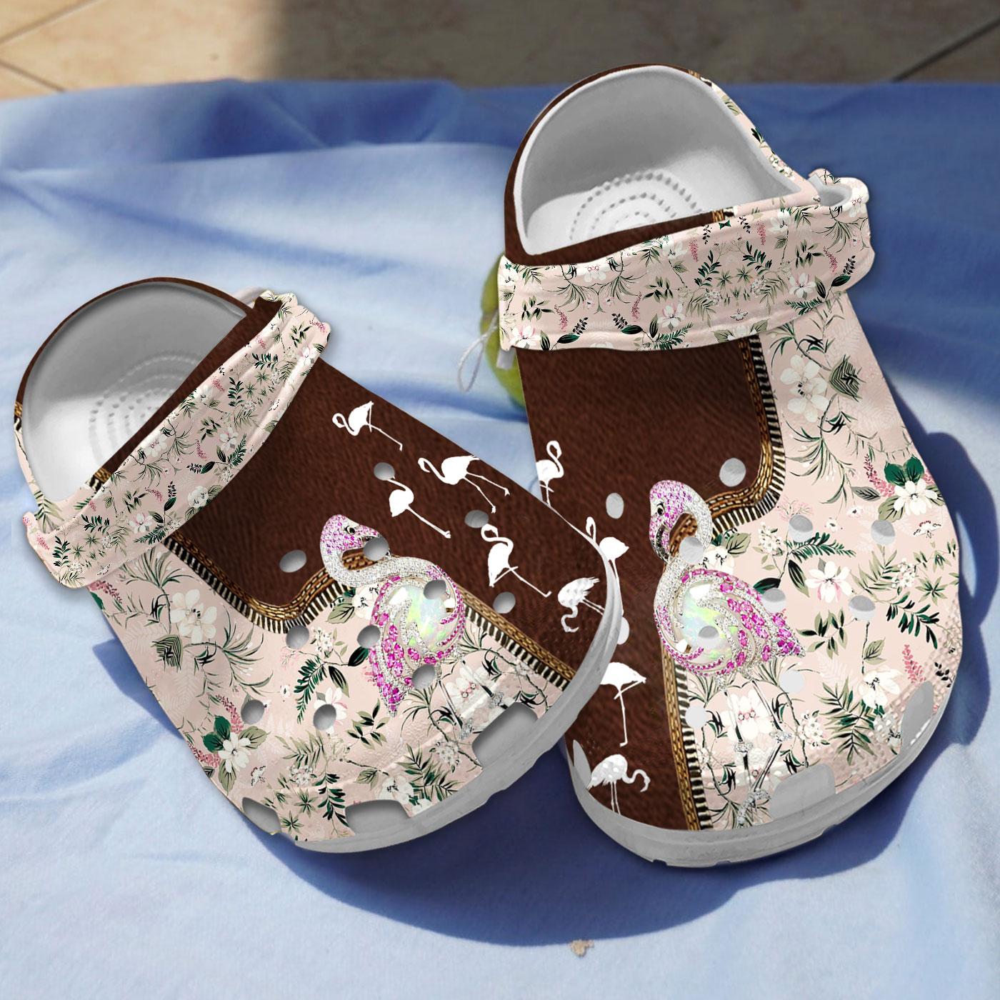 Flamingo Floral Crocs For Men Women And Kids - GNL1461245