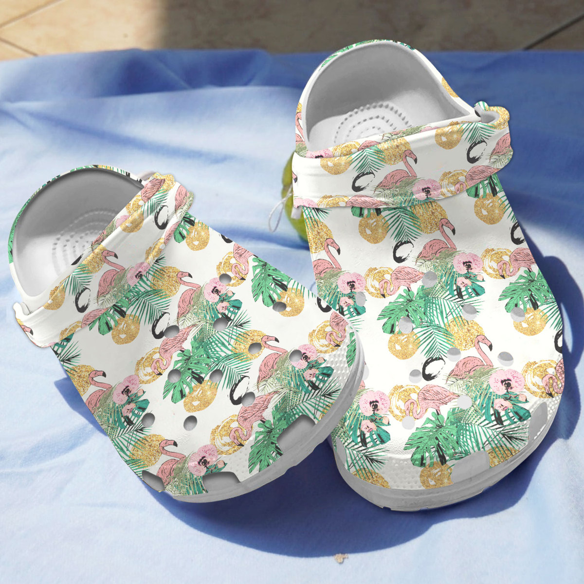 Flamingo Glitter Crocs For Men Women And Kids - GNL1461534