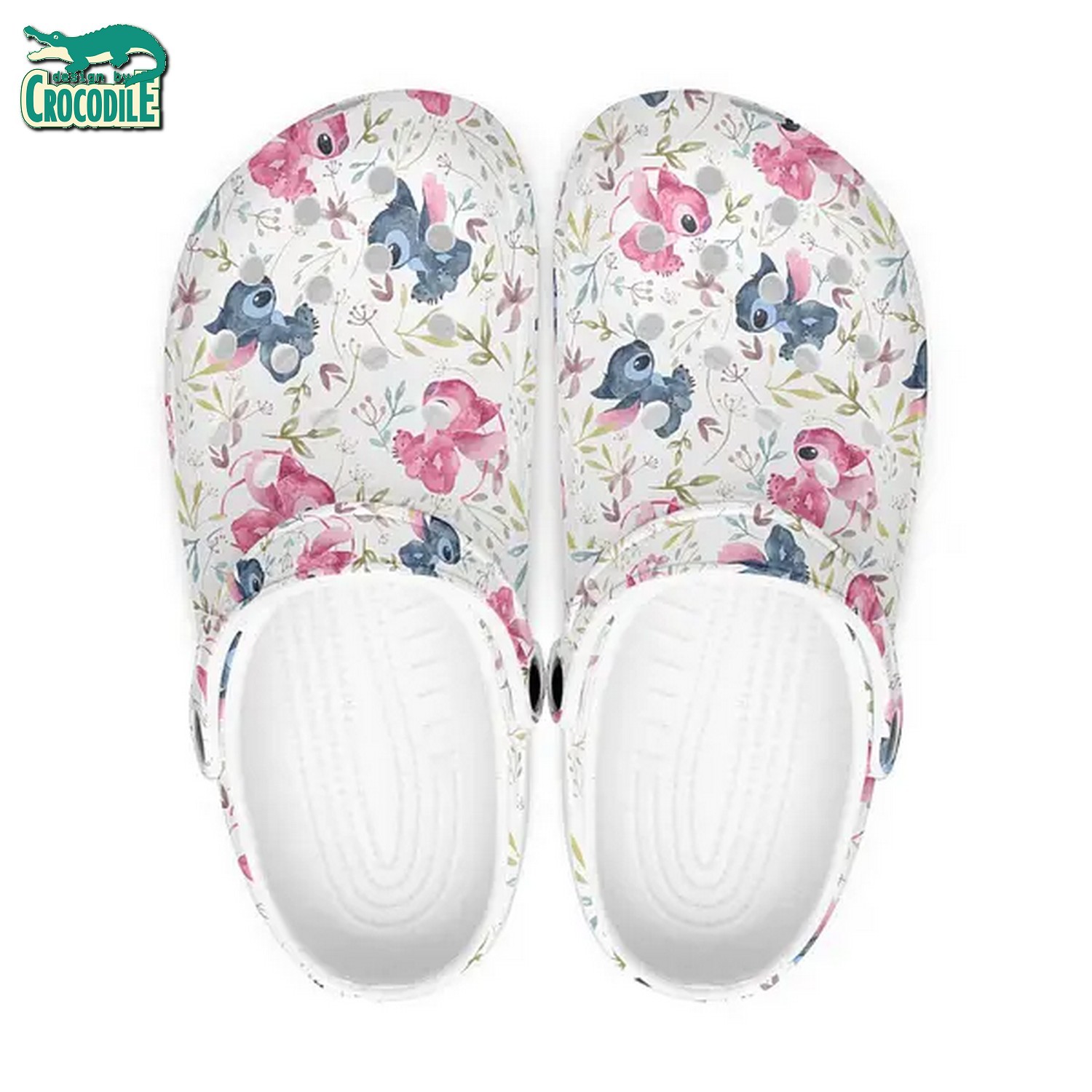 Stitch And Angel Cartoon Crocs For Men Women And Kids - GNL1461538