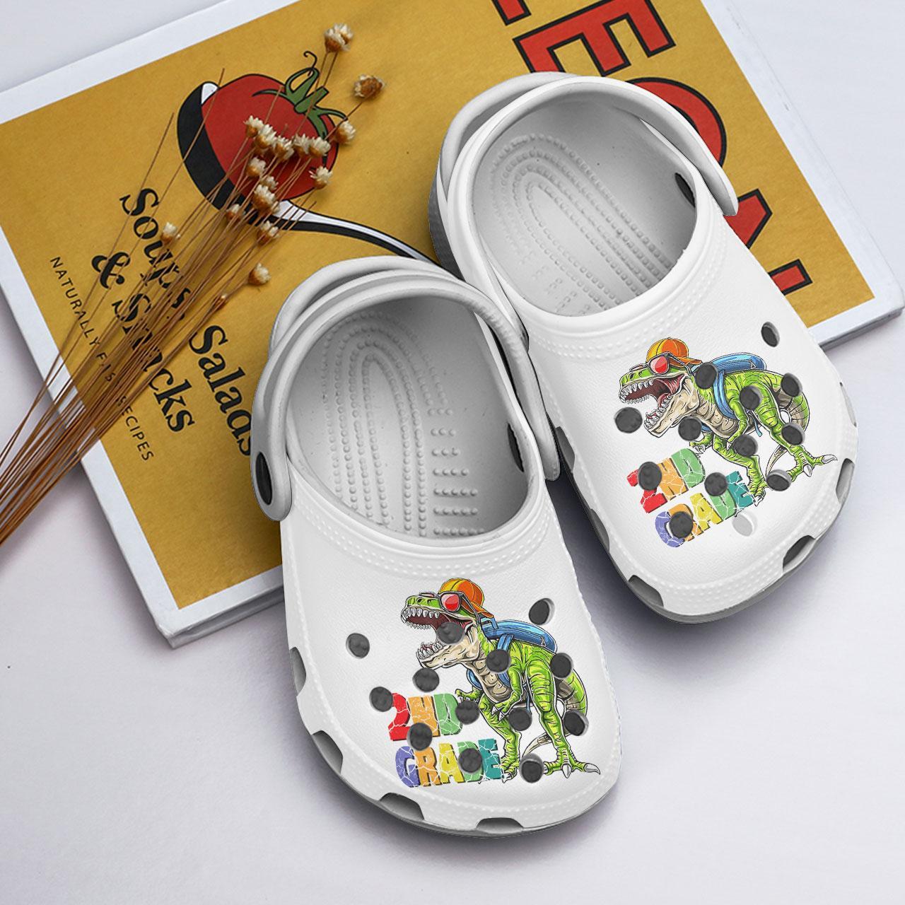 2nd Grade Dinosaur Crocs For Men Women And Kids