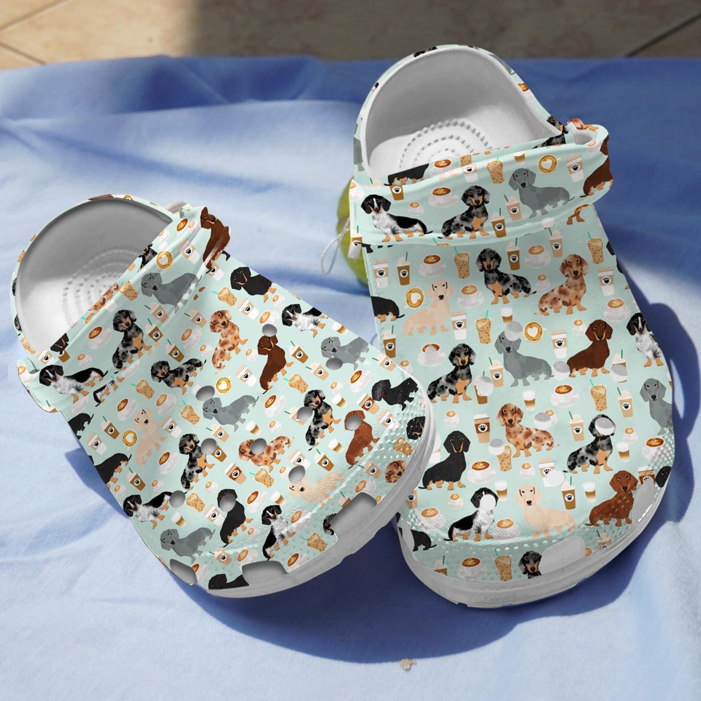 Dachshunds Coffee Cups Crocs For Men Women And Kids