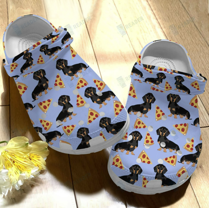 Dachshund With Yummy Pizza Crocs For Men Women And Kids