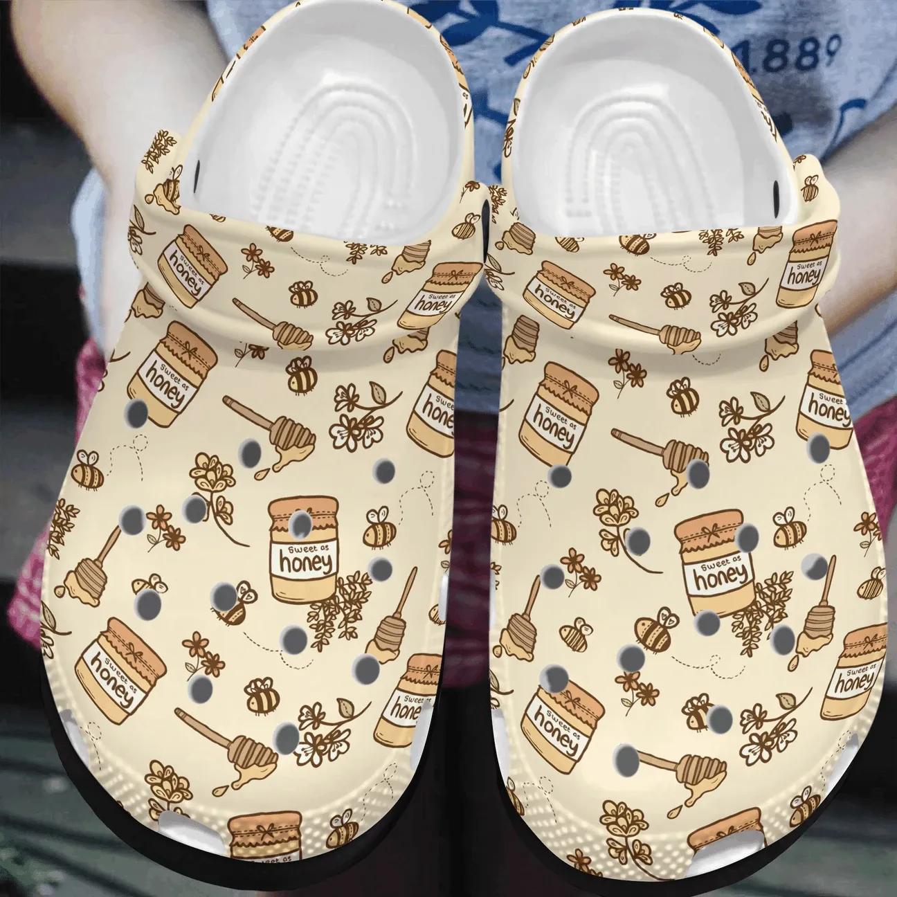 Sweet As Honey Bee Crocs For Men Women And Kids