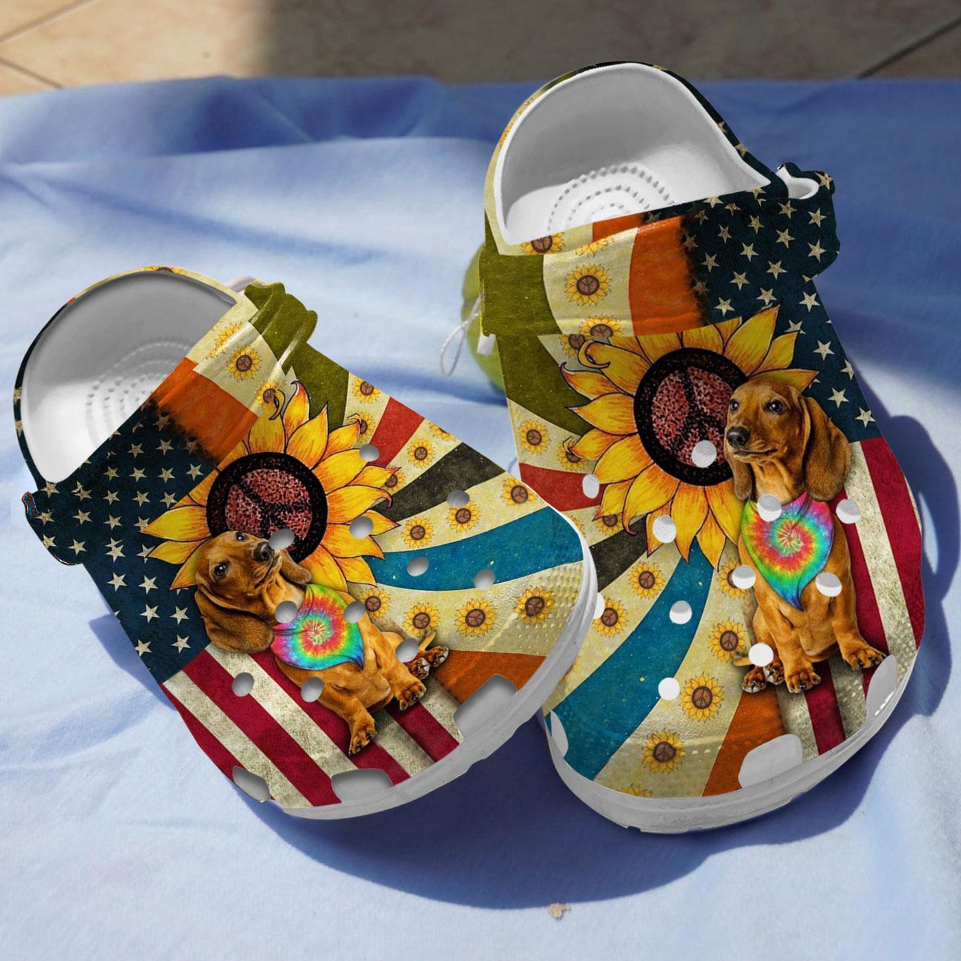 Dachshund HippieCrocs For Men Women And Kids