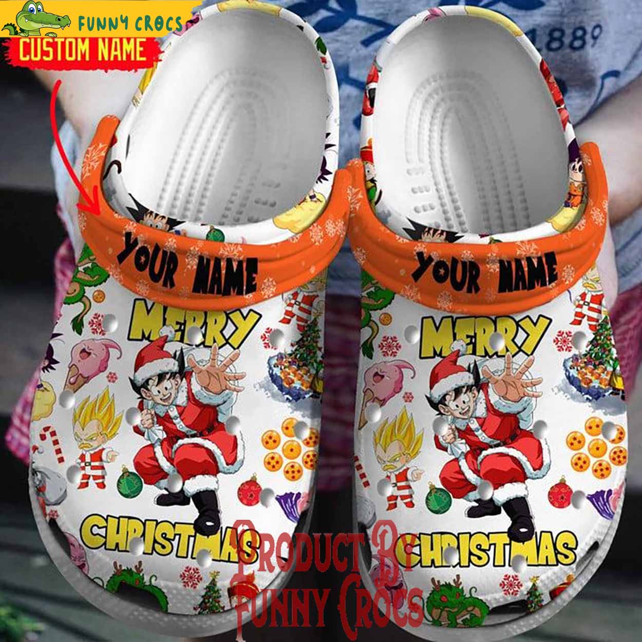 Songoku Santa Dragon Ball Anime Christmas Crocs For Men Women And Kids