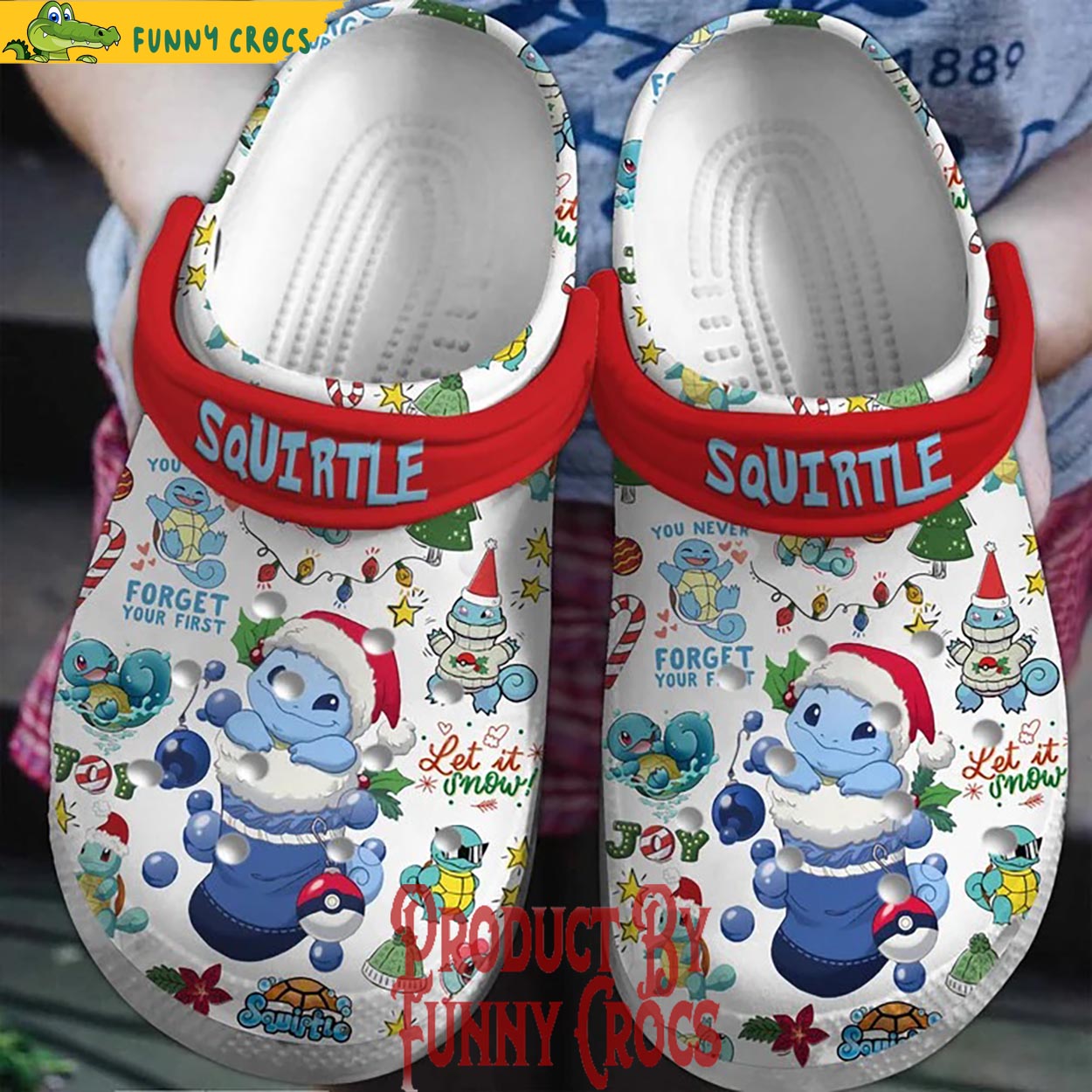 Squirlte Pokemon Anime Christmas Crocs For Men Women And Kids