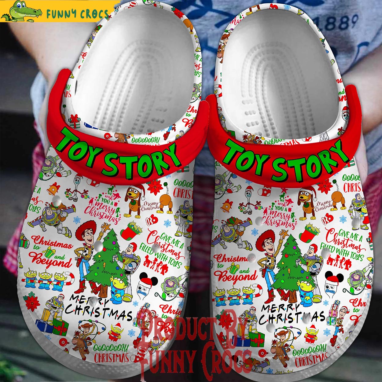 Toy Story Cartoon Christmas Crocs For Men Women And Kids