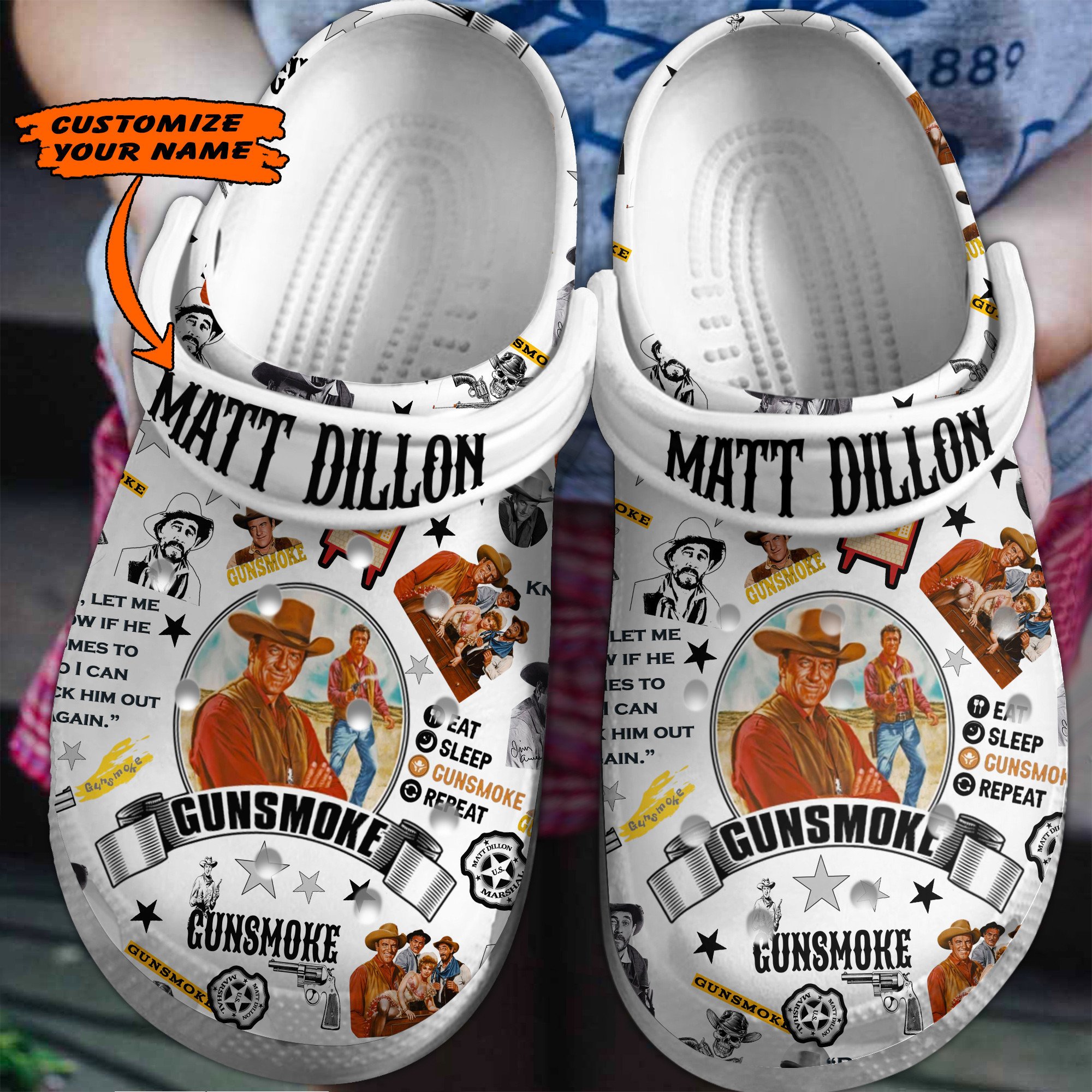 Matt Dillon Gunsmoke TV Series Crocs For Men Women And Kids