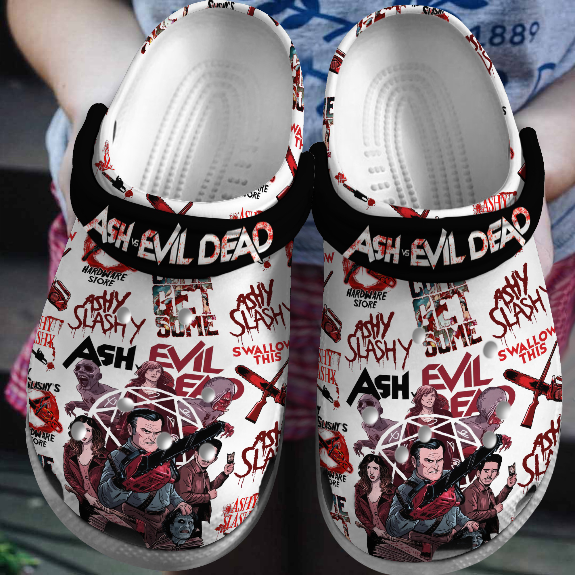 Ash And Evil Dead TV Series Crocs For Men Women And Kids