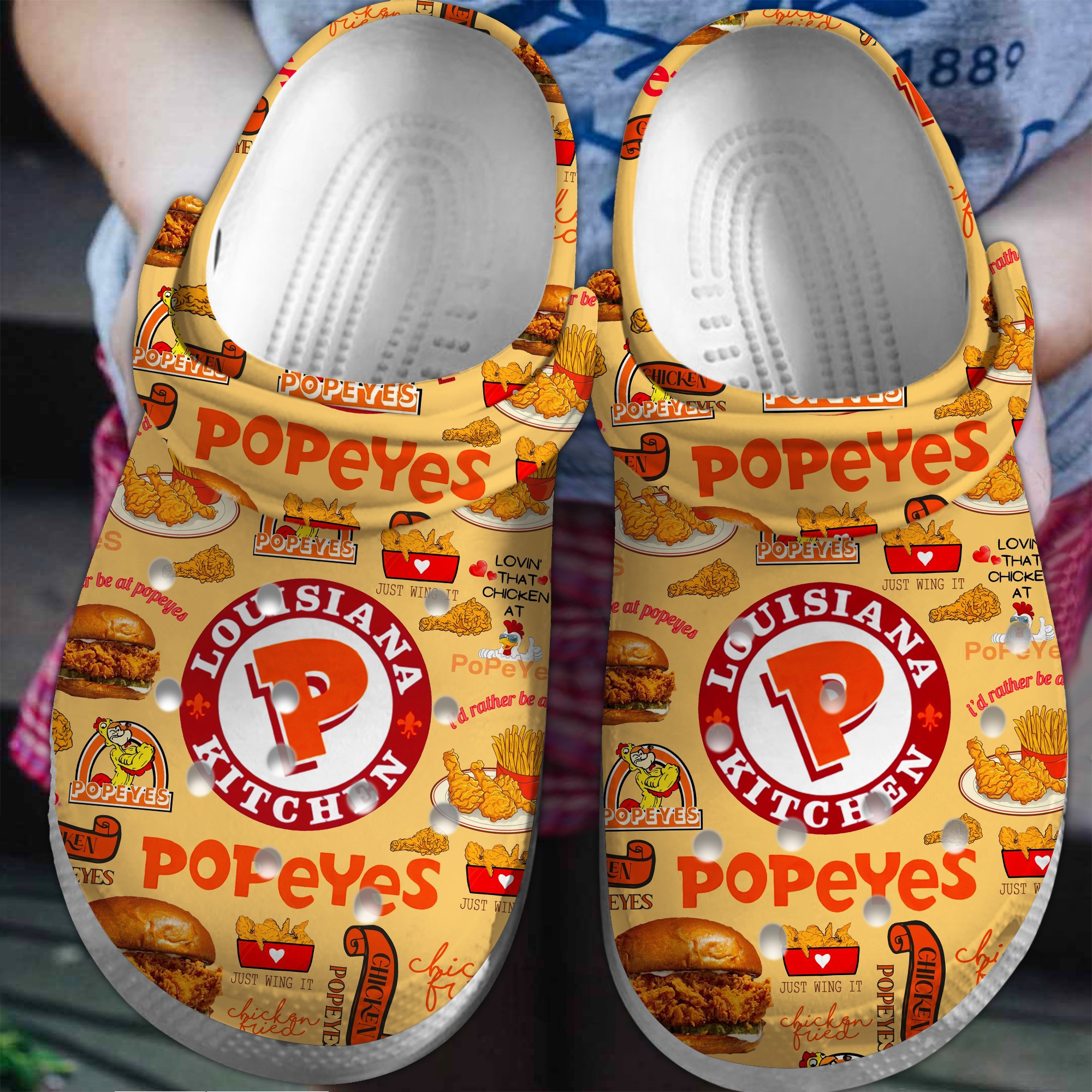 Fried Chicken Poypeyes Food Crocs For Men Women And Kids