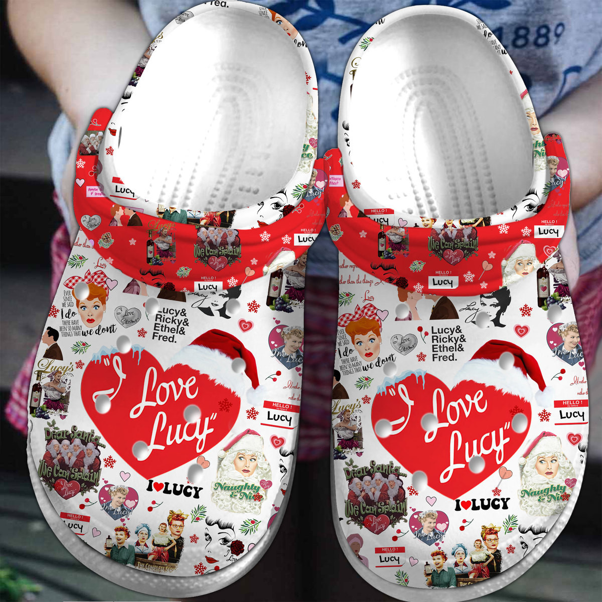 I Love Lucy Christmas TV Series Crocs - GNL1462481