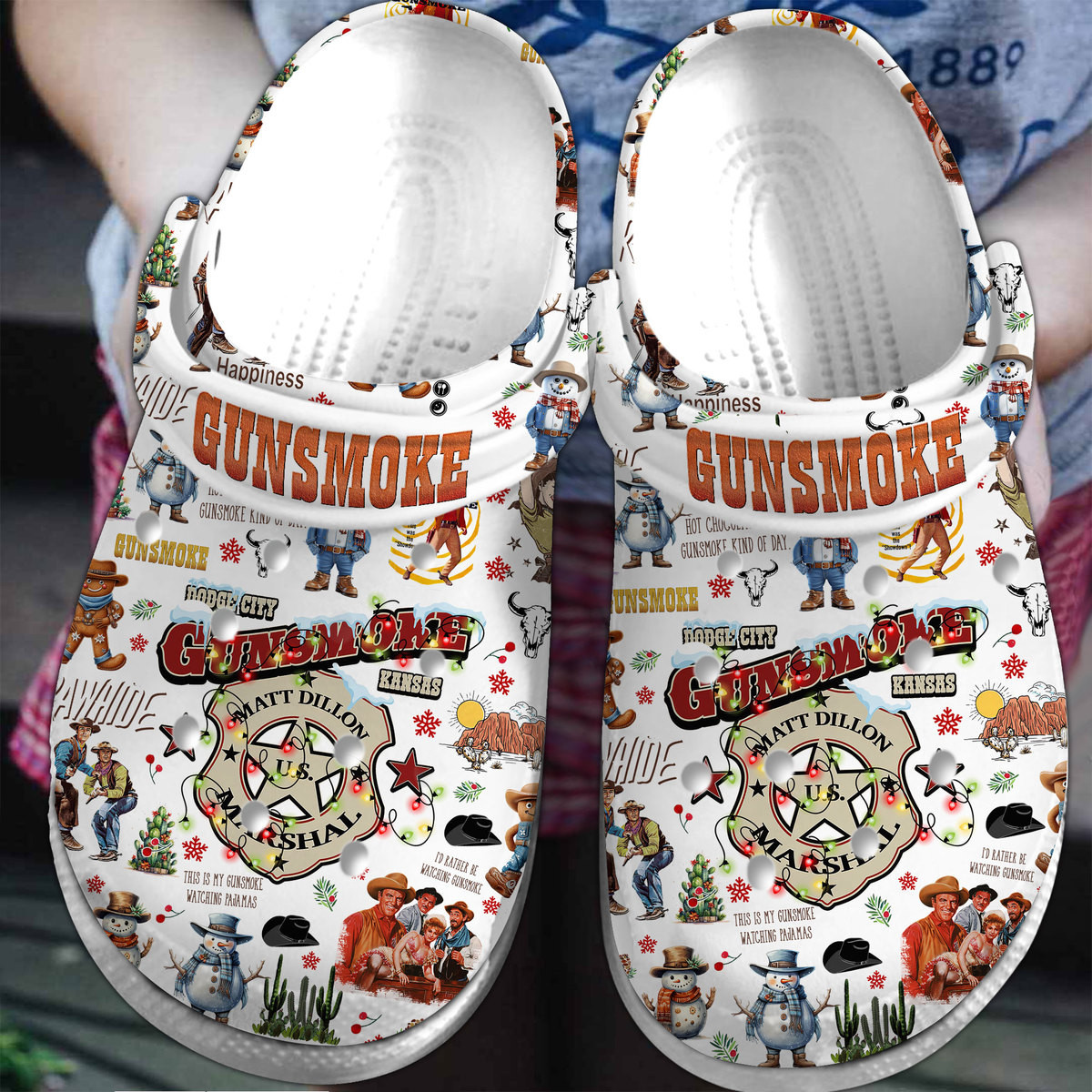 Gunsmoke Christmas TV Series Crocs For Men Women And Kids - GNL1462509