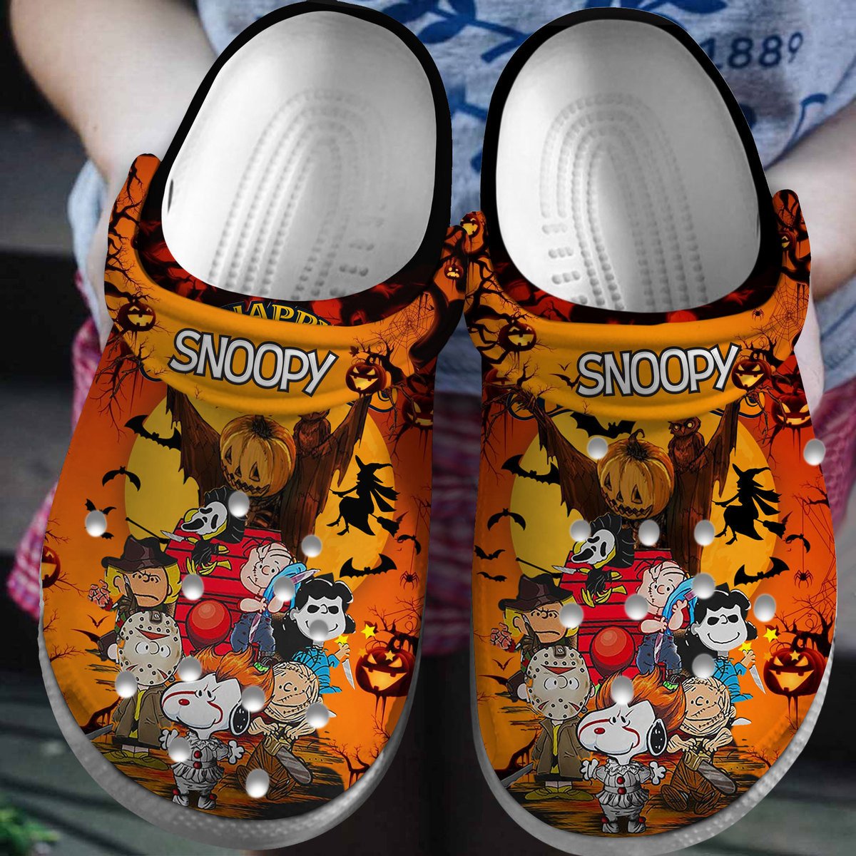 Snoopy Halloween Cartoon Crocs For Men Women And Kids