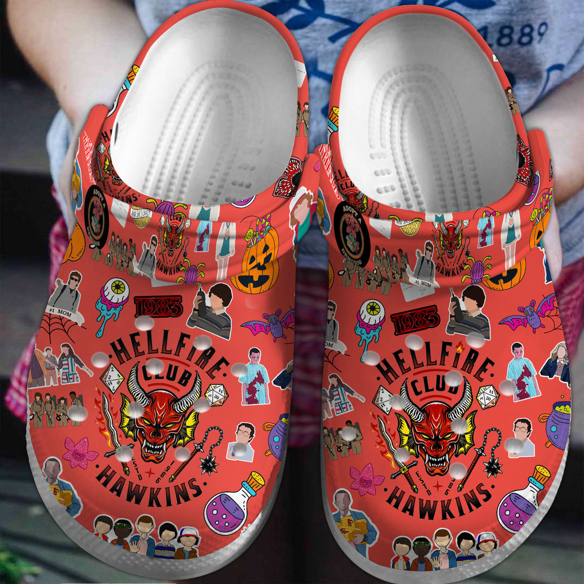 Hellfire Club Hawkins Stranger Things TV Series Crocs