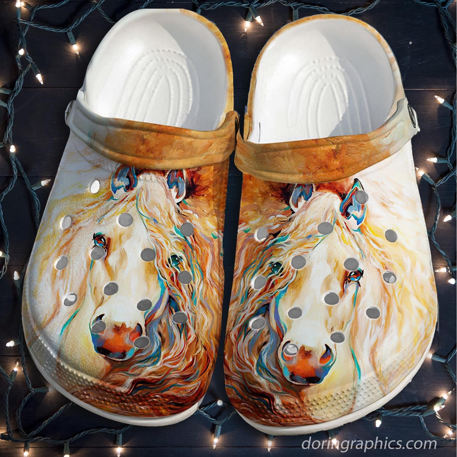 Horses Girl Custom Crocs Shoes Mothers Day Gifts Girl Love Horses Flower Beach Men