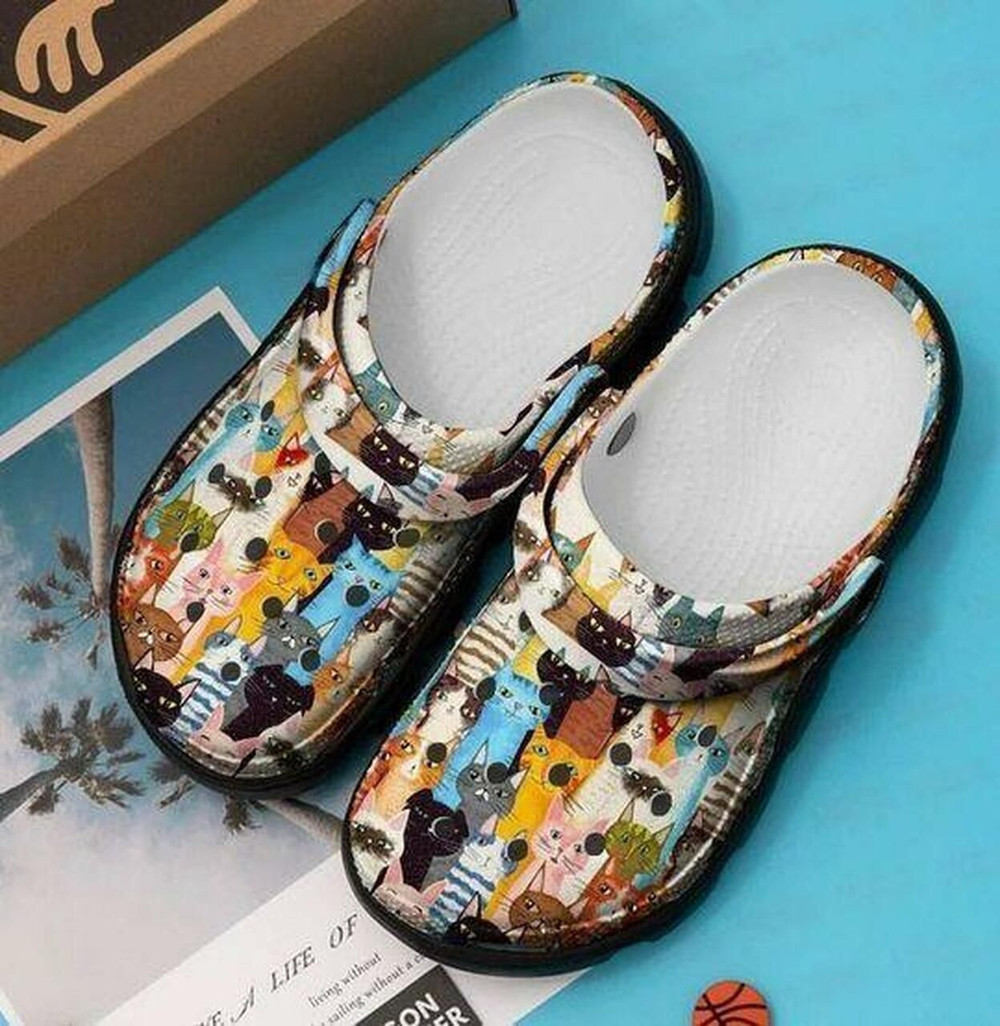 Lovely Teams Cat Personalized 10 Gift For Lover Rubber Crocs Shoes Comfy Footwear