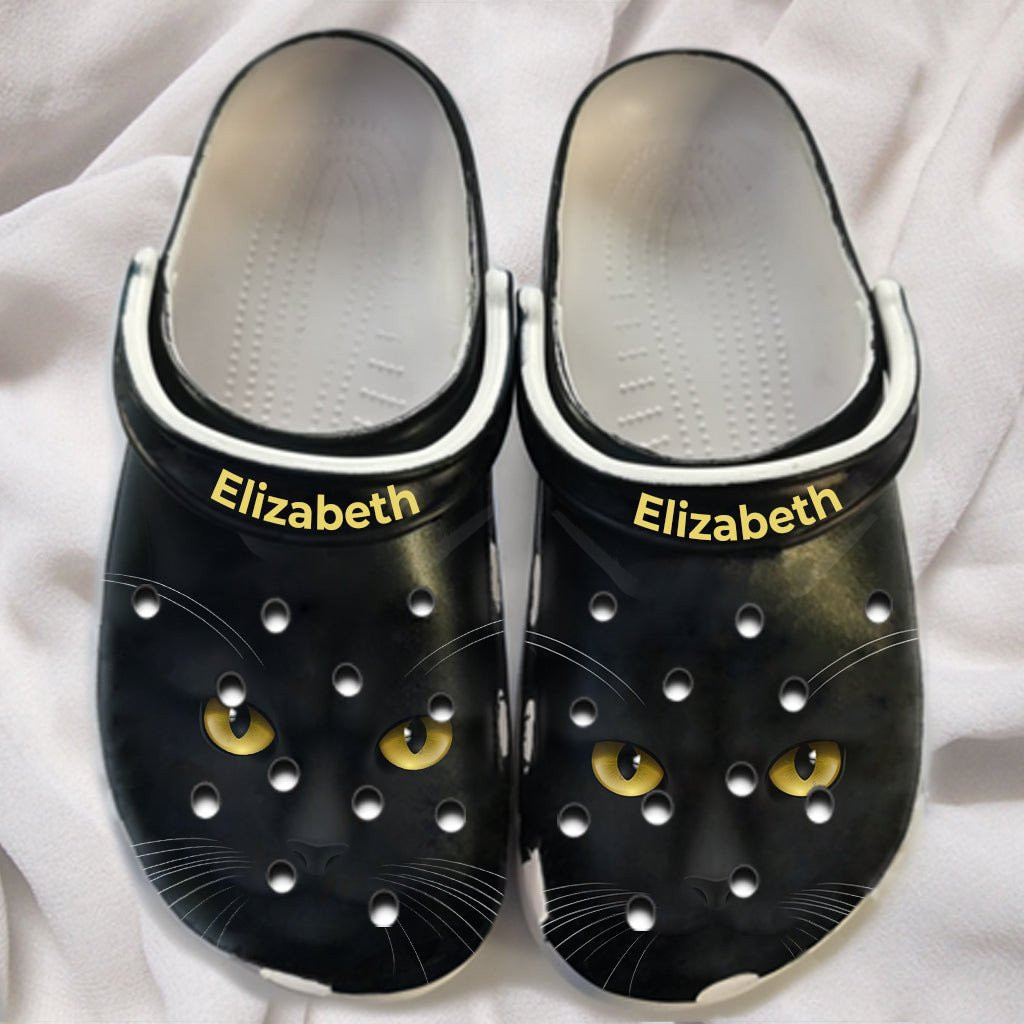 Angry Black Cat Personalized Shoes Crocs Gifts For Daughter