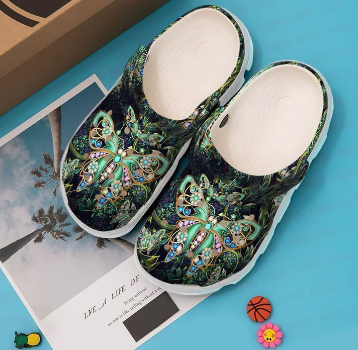 Butterfly Green Twinkle Butterflies Crocs Shoes