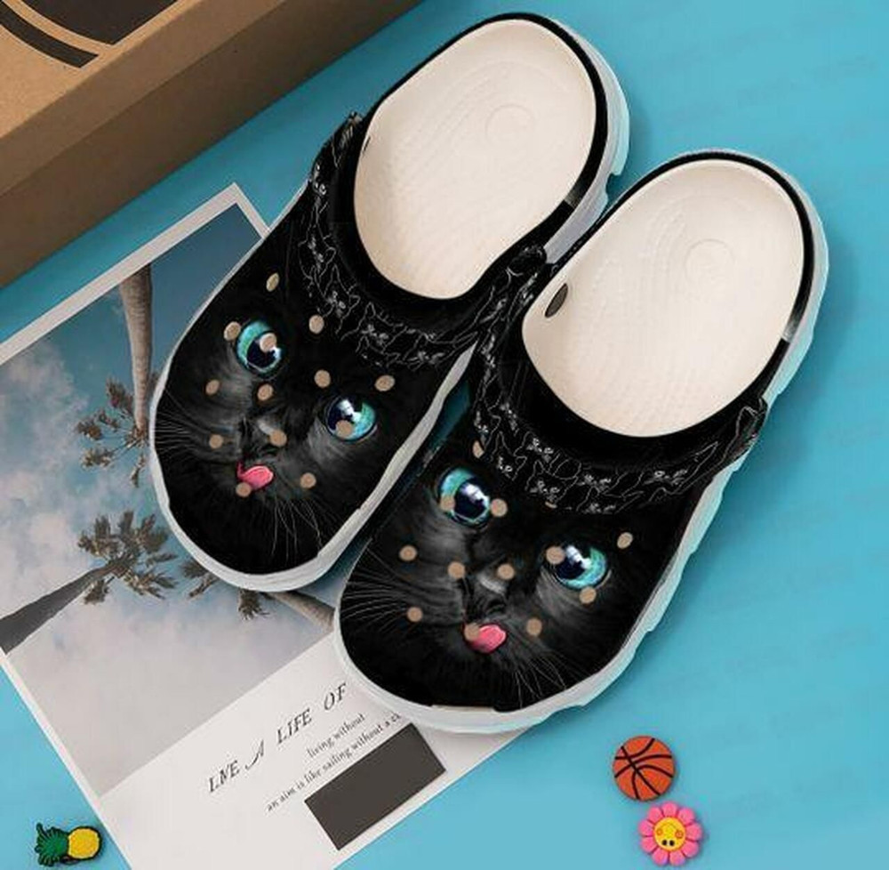 Cute Black Cat Personalized 202 Gift For Lover Rubber Crocs Shoes Comfy Footwear