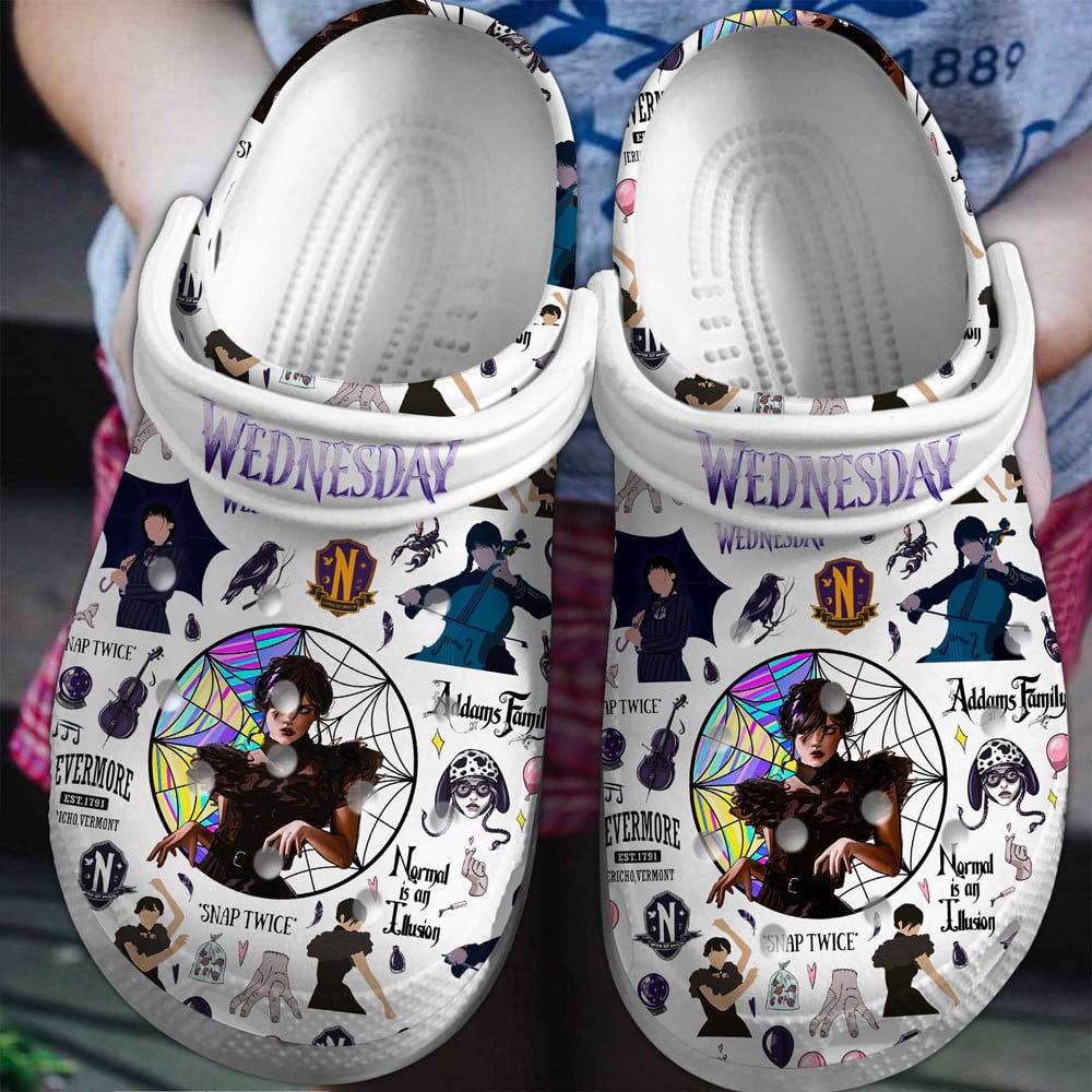 Wednesday TV Series Halloween Crocs For Men Women And Kids
