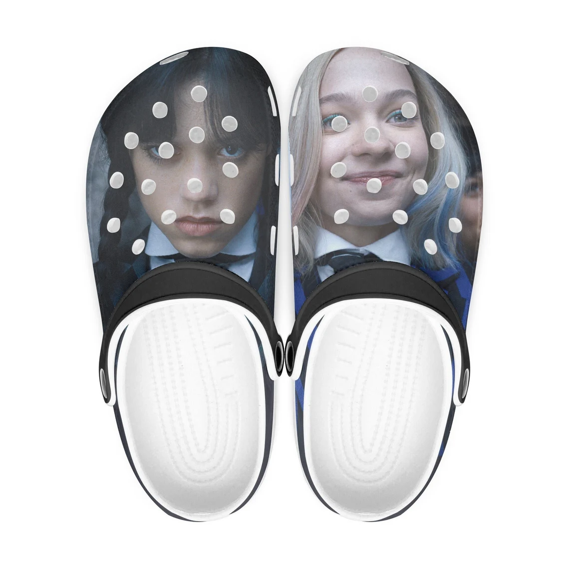 Wednesday Addams family TV Series Crocs Crocband Shoes Clogs Custom Name