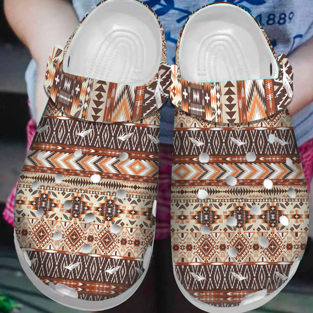 Native American Pattern Crocs Clog Shoes For Kid and Adult - GNL1463020
