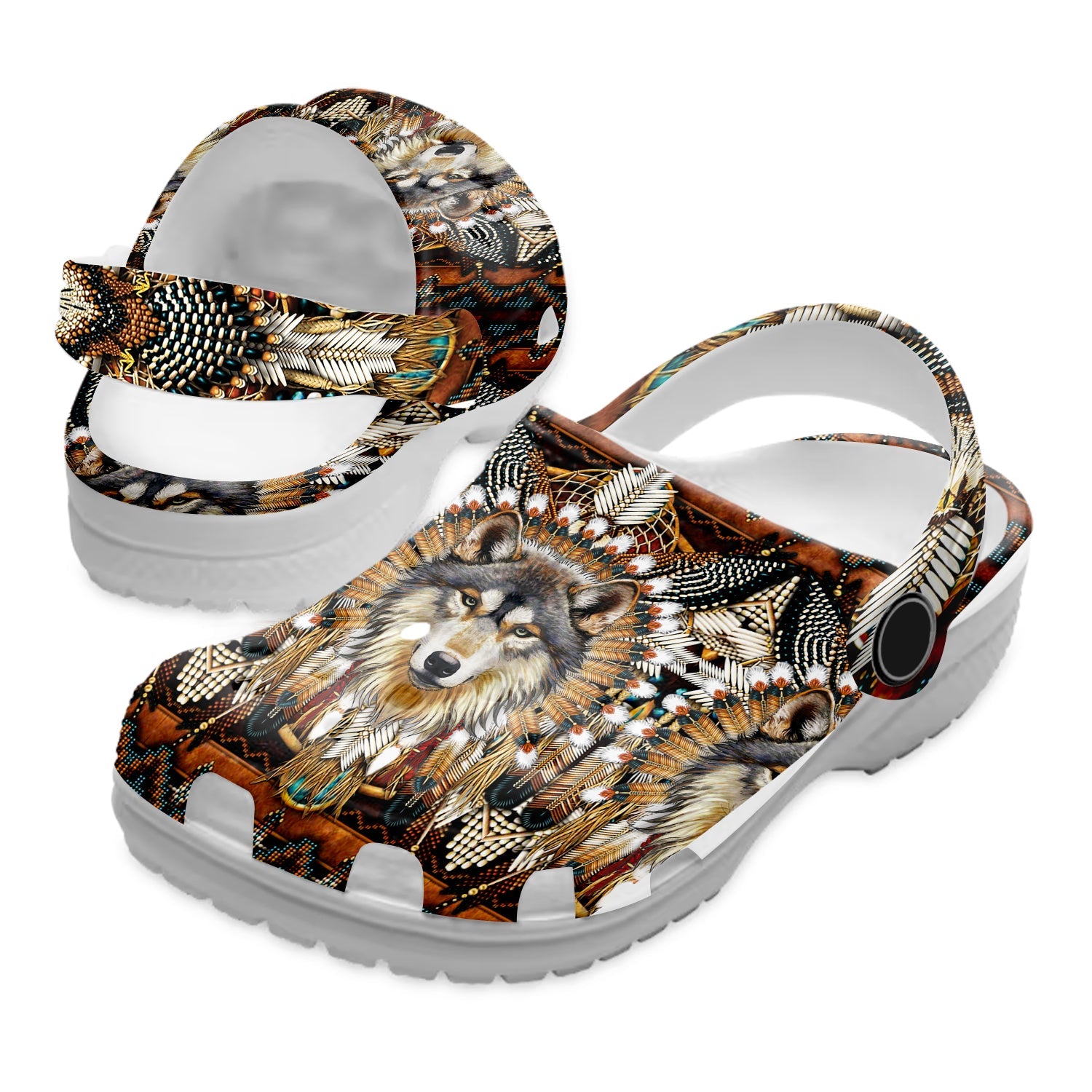 Native American Wolf Dream Catcher Crocs Clog Shoes For Kid and Adult - GNL1463098