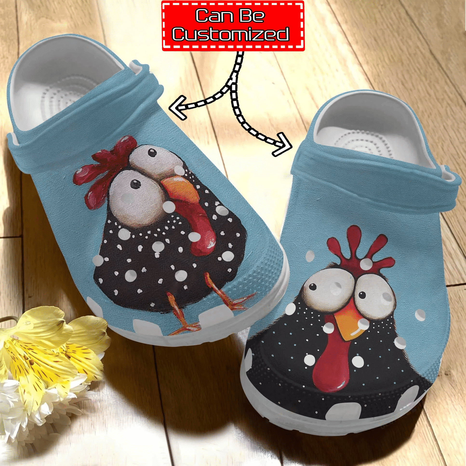 Chicken Print Personalized Beautiful Chicken Pattern Crocs Shoes
