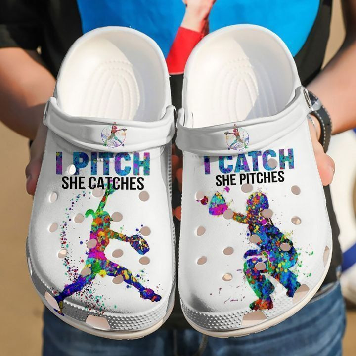 Baseball Personalized Catch N Pitch Classic Crocs Shoes