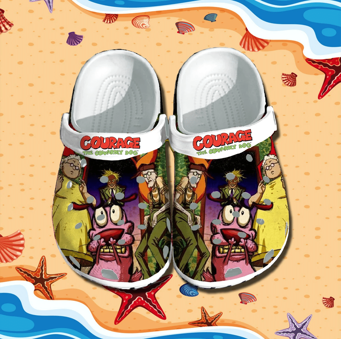 Courage the Cowardly Dog Crocs Clog Shoes - GNL1463359