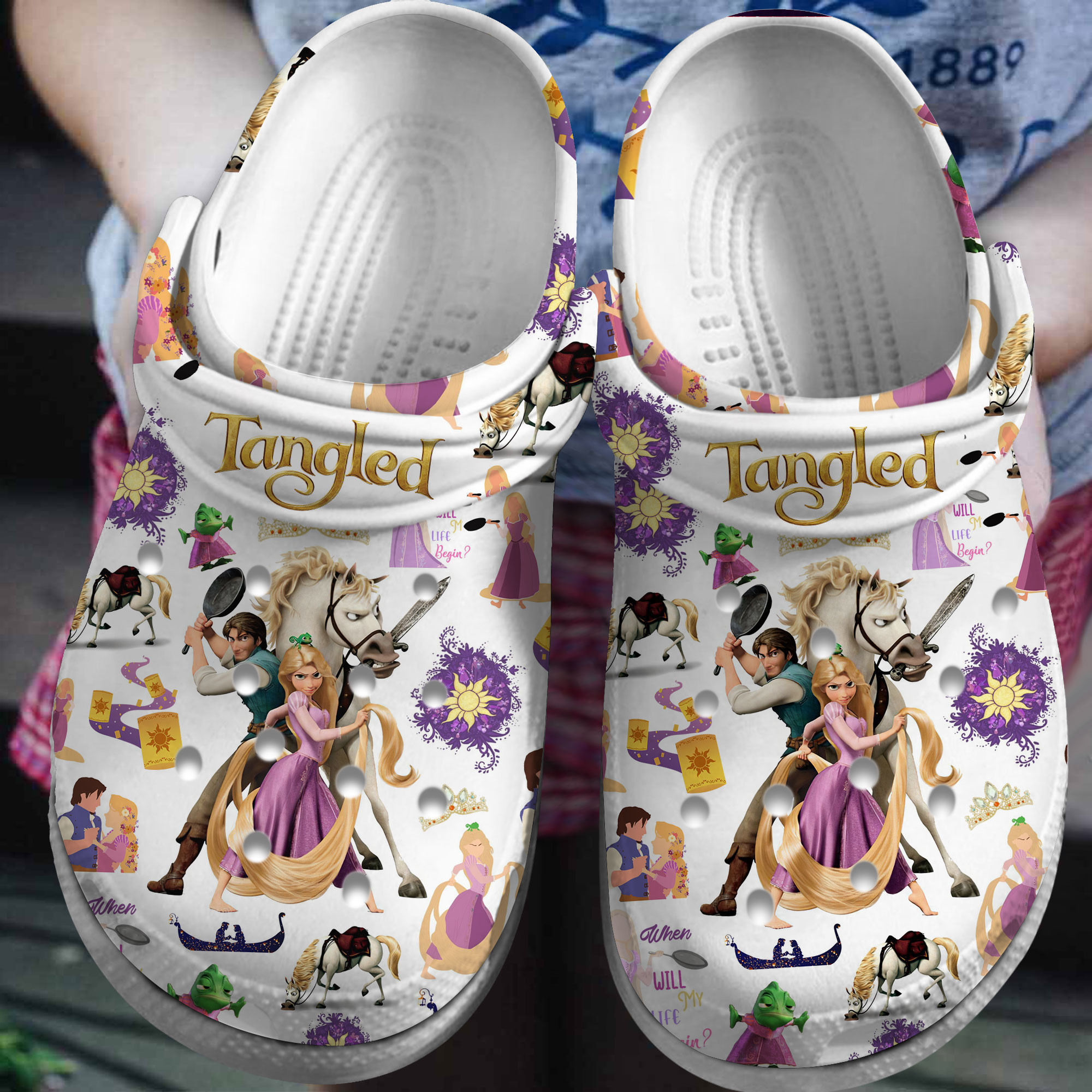 Tangled Cartoon Crocs For Men Women And Kids
