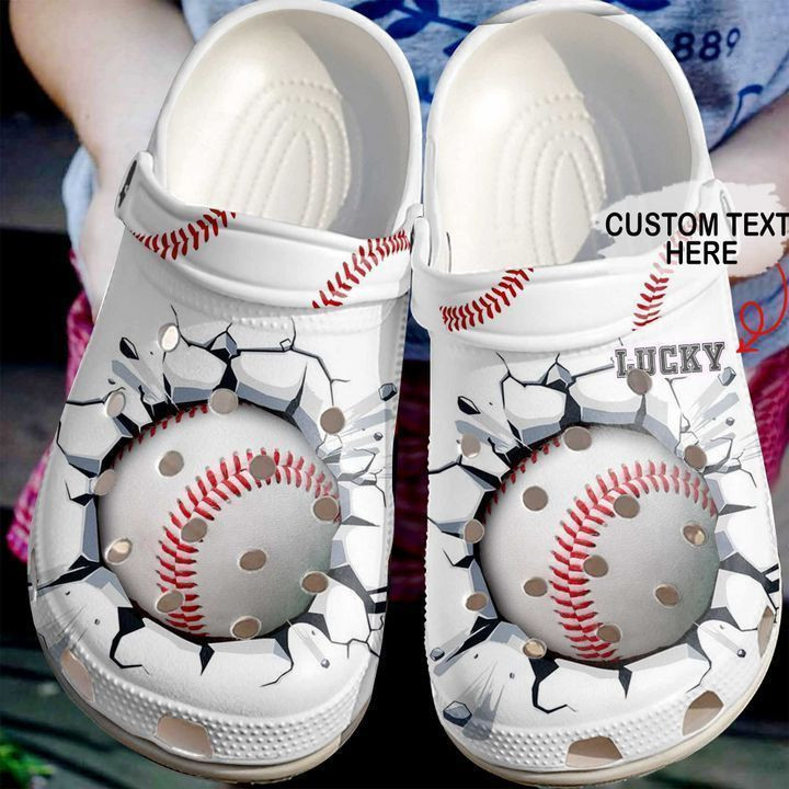 Baseball Personalized Crack Classic Crocs Shoes