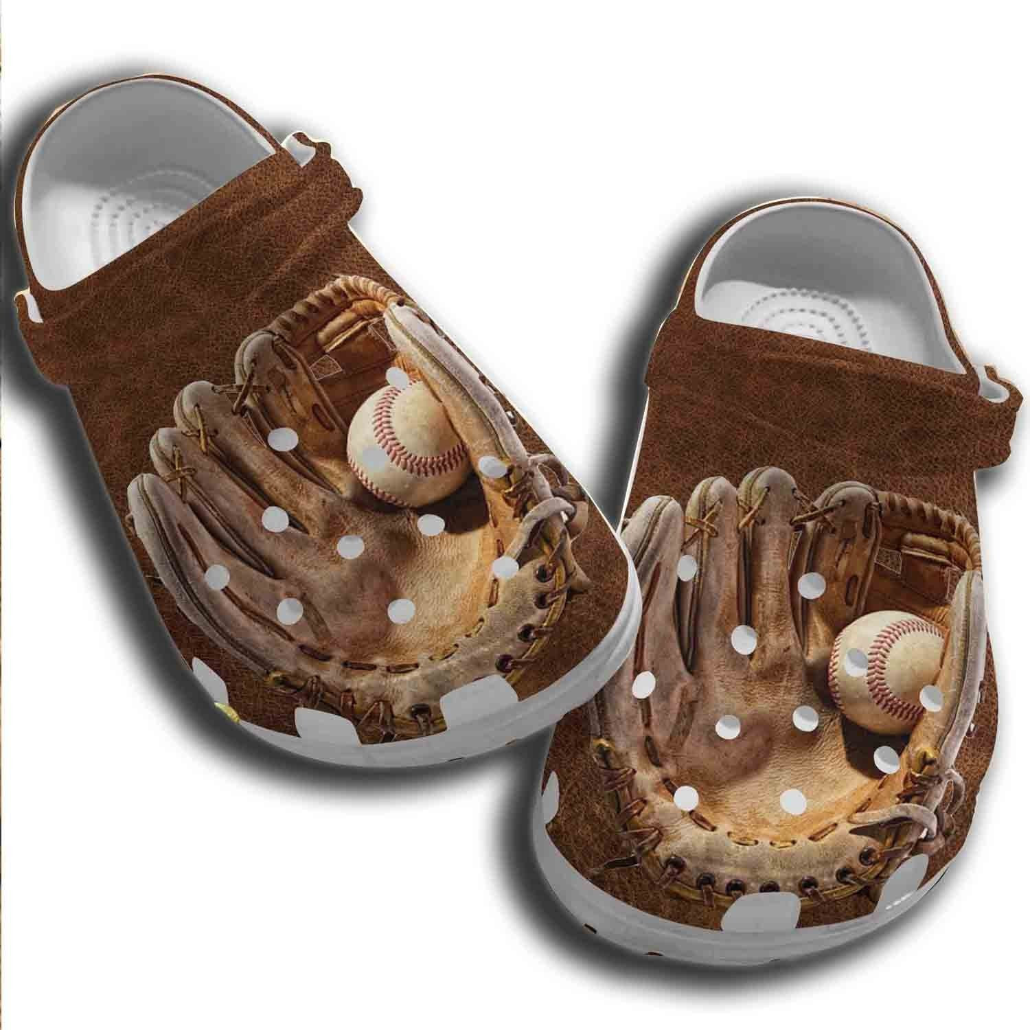 3D Baseball Ball And Gloves Player Shoes Crocs For Batter Funny Baseball Custom Shoe