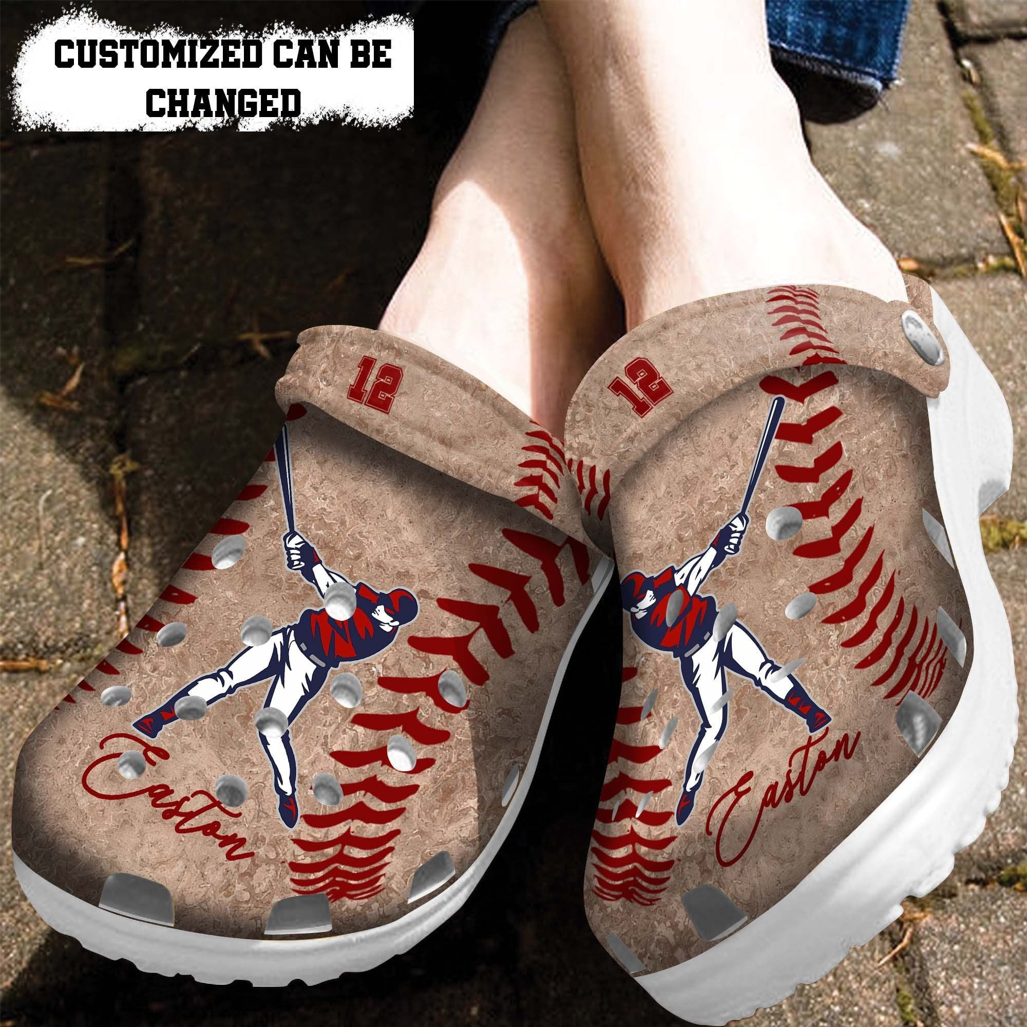 Baseball Leather Crocs Shoes Gift Men Women- Baseball Customize