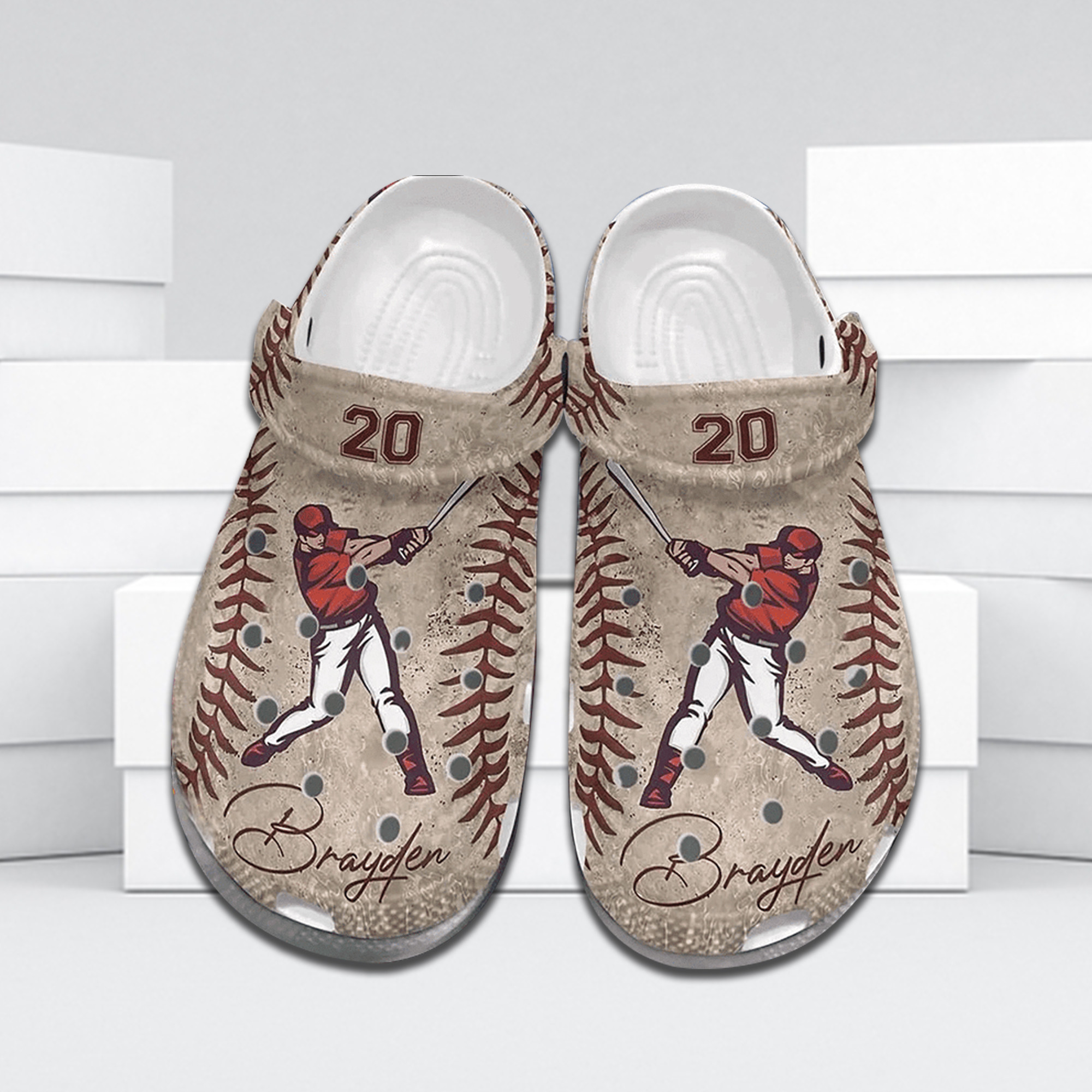 Baseball Crocs Personalized Baseball Gift For Lover Vintage Unisex Crocs Shoes