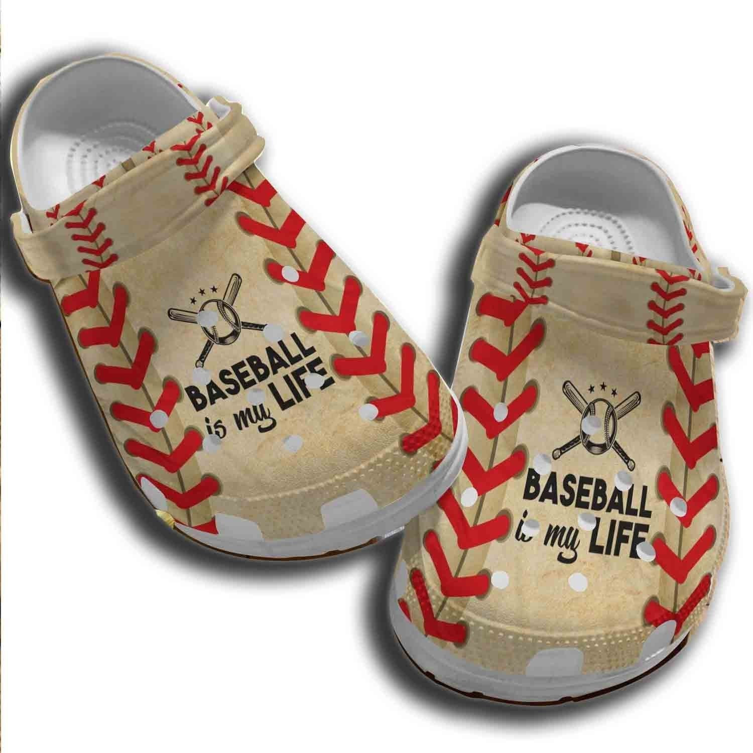Baseball Is My Life Shoes Crocs Customize Number Name Baseball Outdoor Shoes Crocs