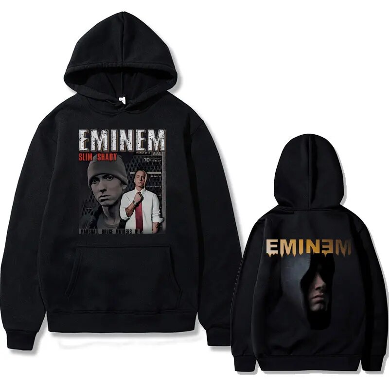 Vintage Rapper Eminem Printed Hoodie Men Women Hip Hop Casual Mens HoodieMale