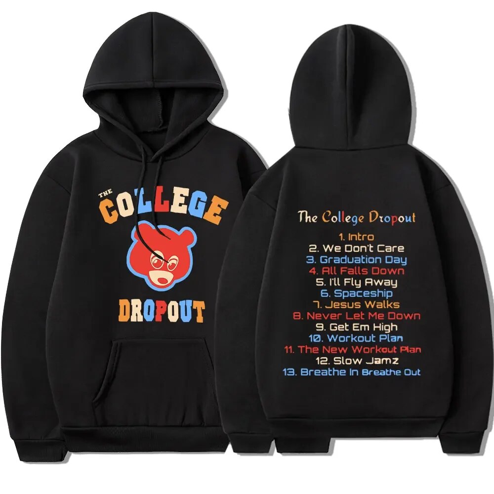 Tuledai Rapper Kanye West College Dropout Music Album Hoodie