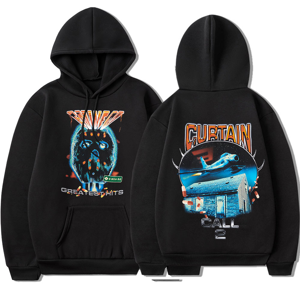 Sheruniverse Eminem Slim Shady Tour Curtain Call 2 Print Hoodie
