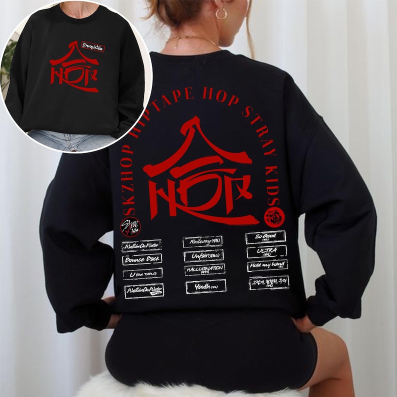 Skzhop Hiptape Tracklist Sweatshirt Stray Kids Hop Shirt