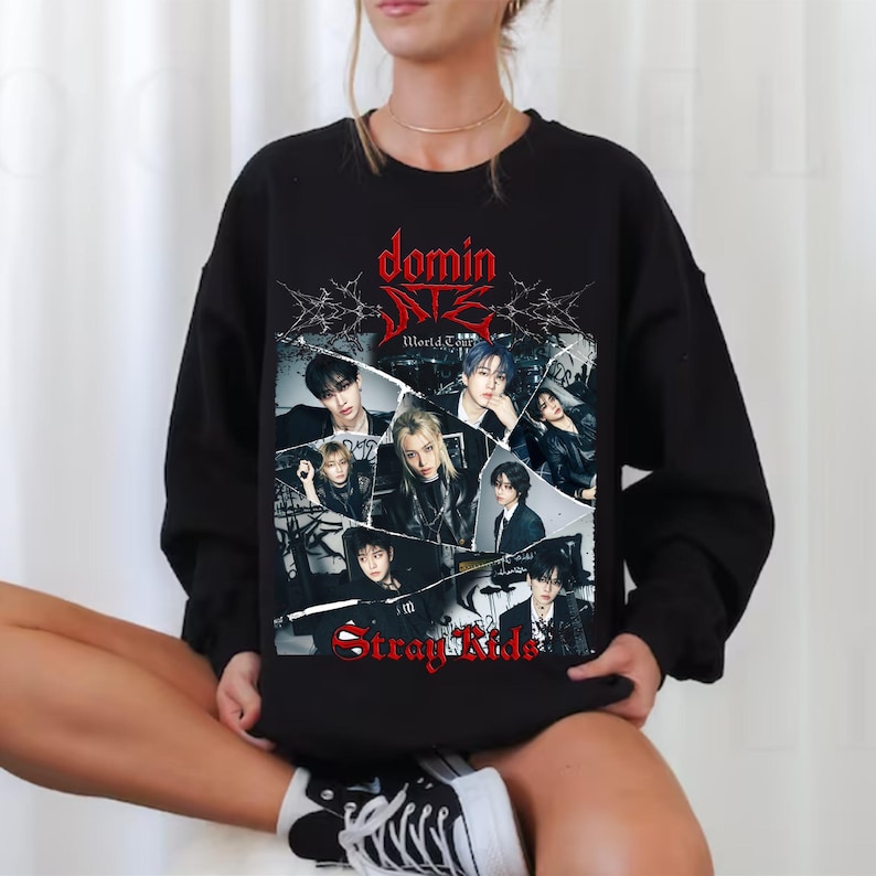 Stray Kids Dominate World Tour Graphic Sweatshirt Stray Kids Ate Shirt